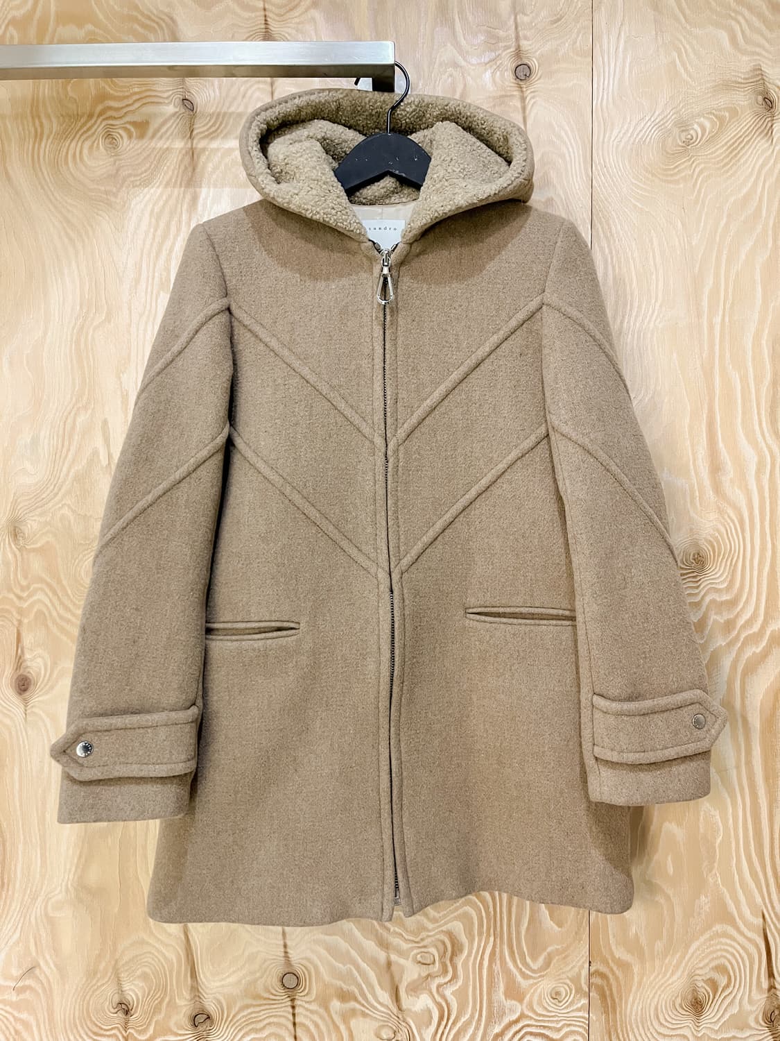 산드로 울 후디드 집 코트 상품이미지3