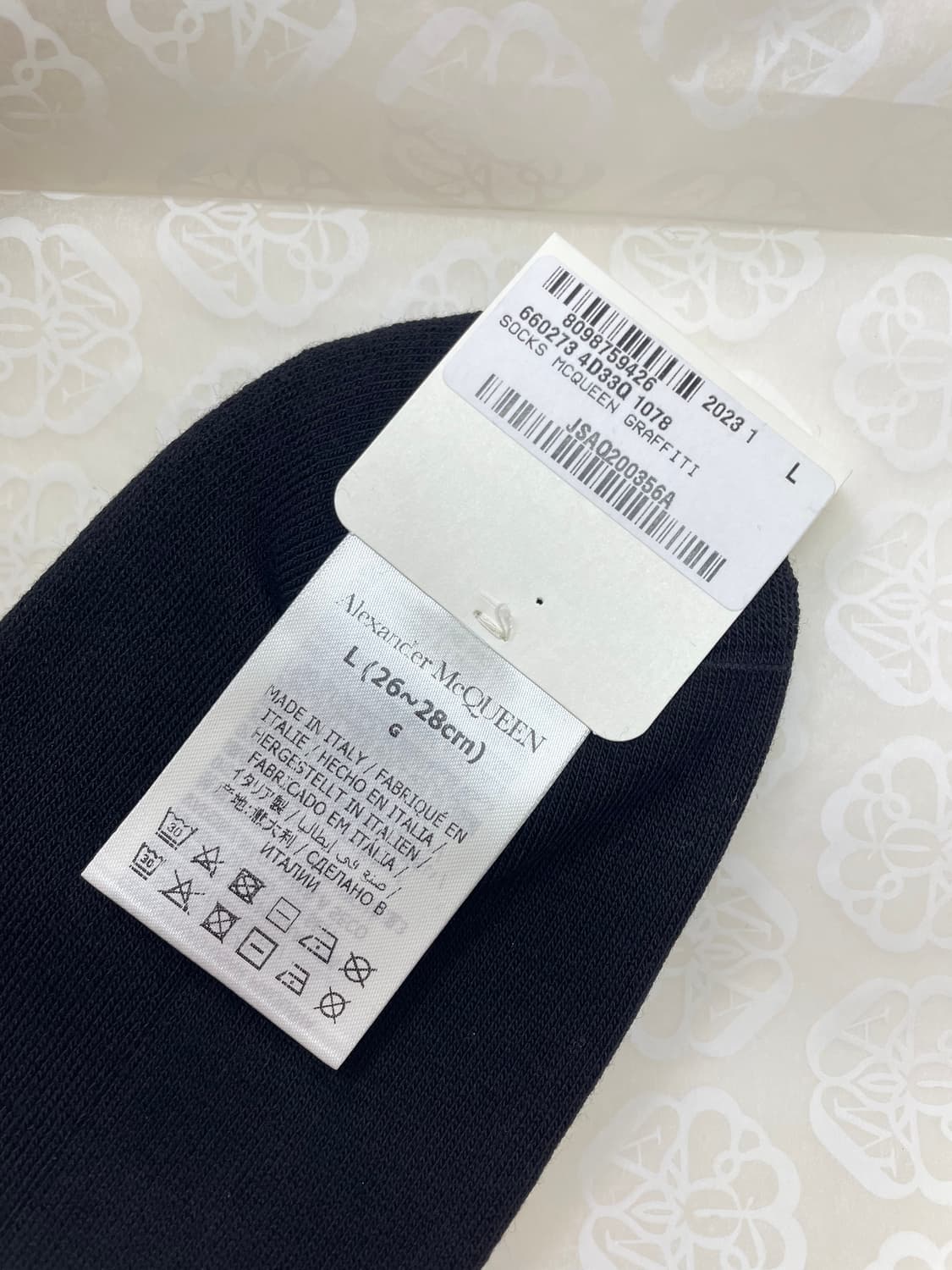 새상품 알렉산더 맥퀸 양말 블랙 삭스 상품이미지4