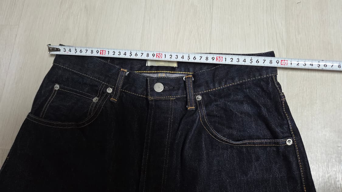 (착샷) 하츠키 HATSKI 루즈 테이퍼드 셀비지 데님 상품이미지7