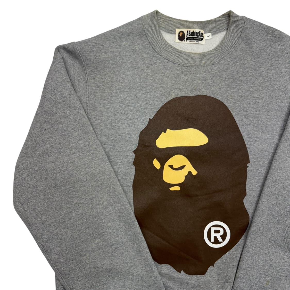 베이프 빅 에이프 헤드 그레이 스웻셔츠 L 상품이미지2