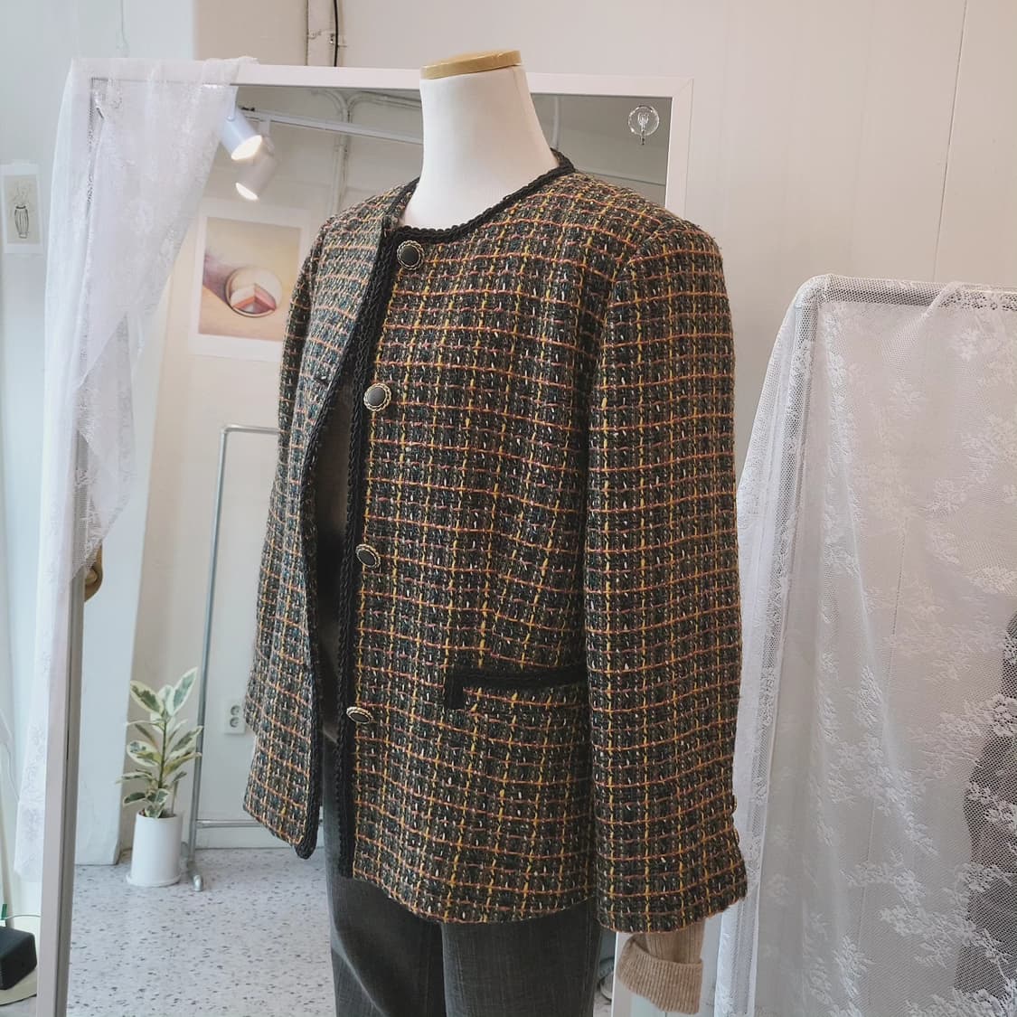 멀티컬러 울 트위드 자켓 상품이미지8
