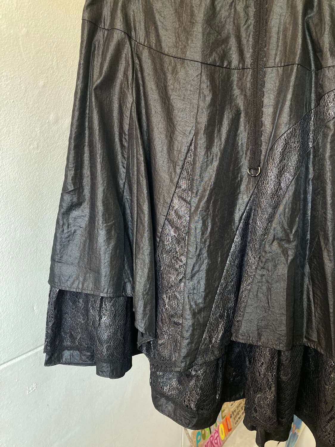 y2k 퍼프 레이스 미디 스커트 상품이미지2