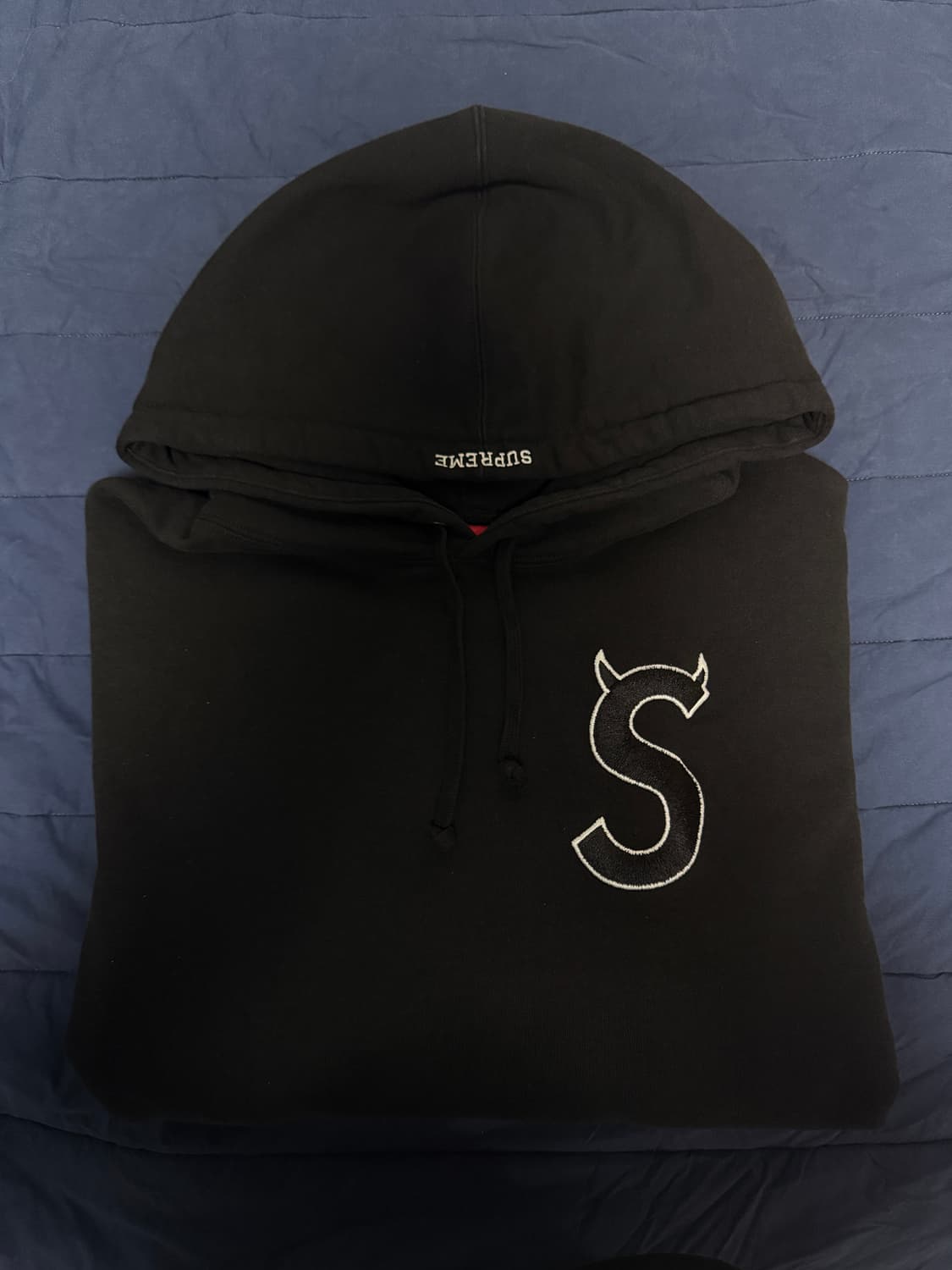 슈프림 S로고 후디 블랙 XL 상품이미지1