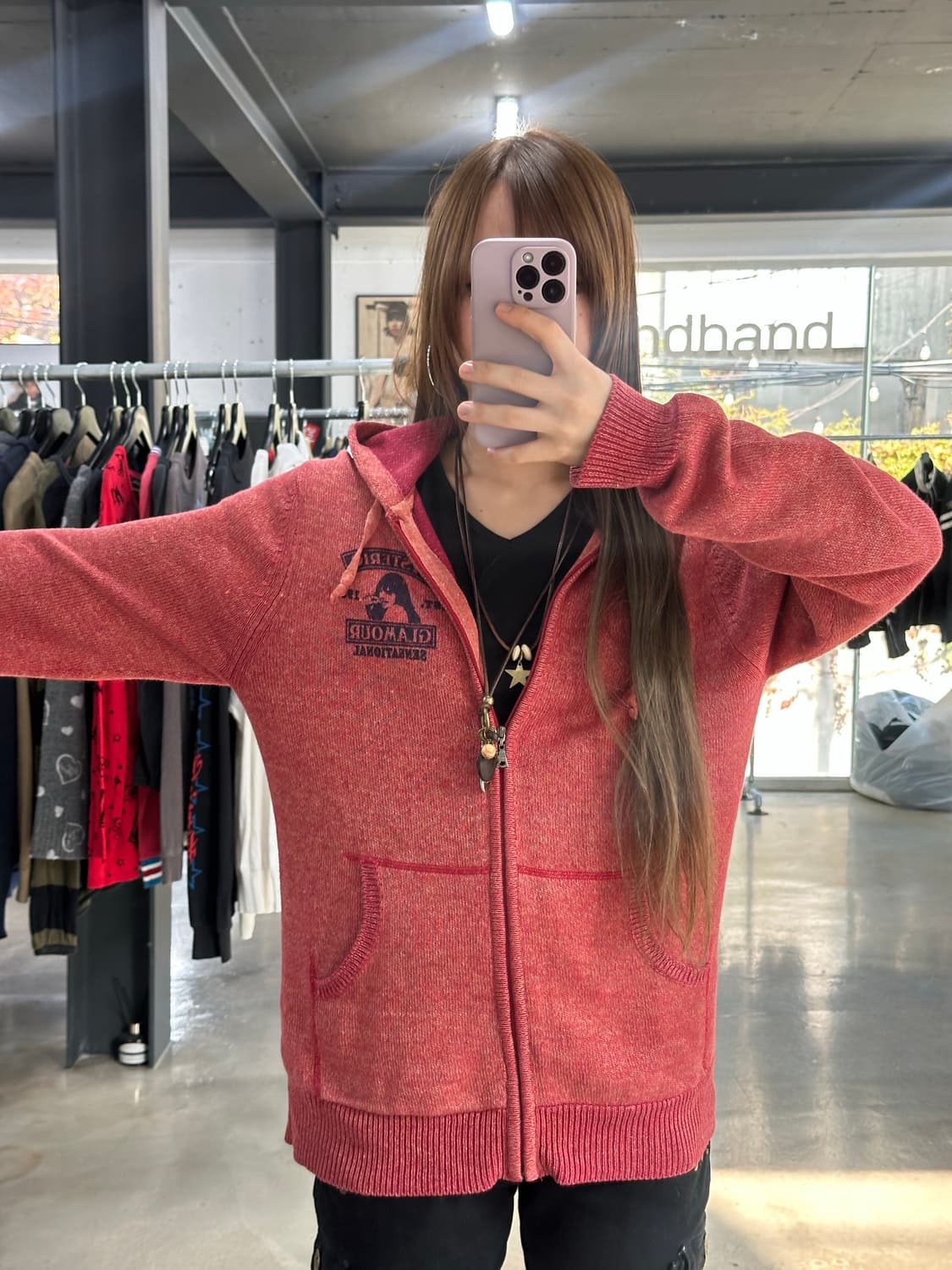 히스테릭글래머 히스걸 프리미엄 니트후드집업 상품이미지4