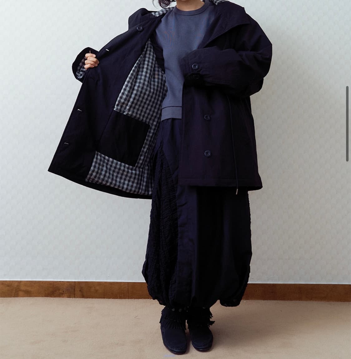 오피쉬 CLOBUTTON PADDING JACKET BLACK 상품이미지2