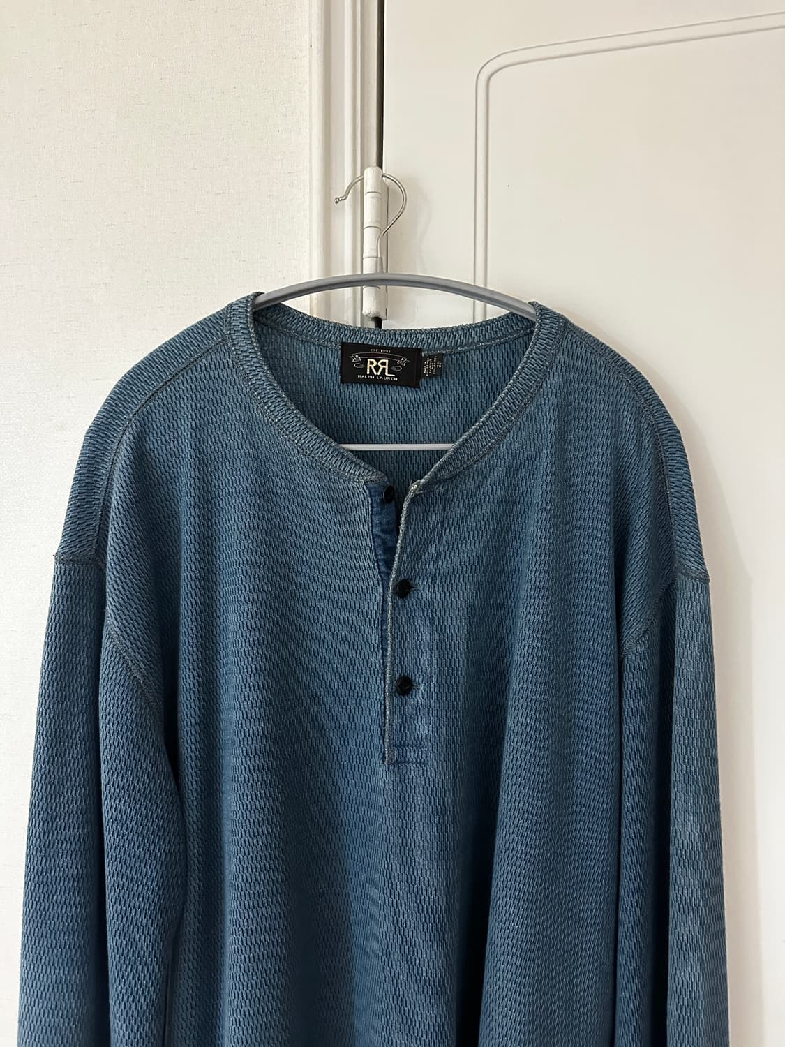 더블알엘 인디고 자카드 헨리넥 xl 상품이미지4