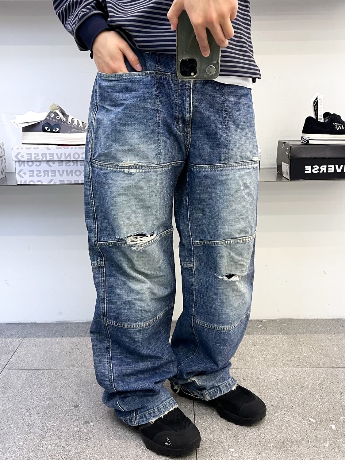 마리떼 프랑소와 저버 90s 디스트레스드 데님 팬츠 상품이미지1