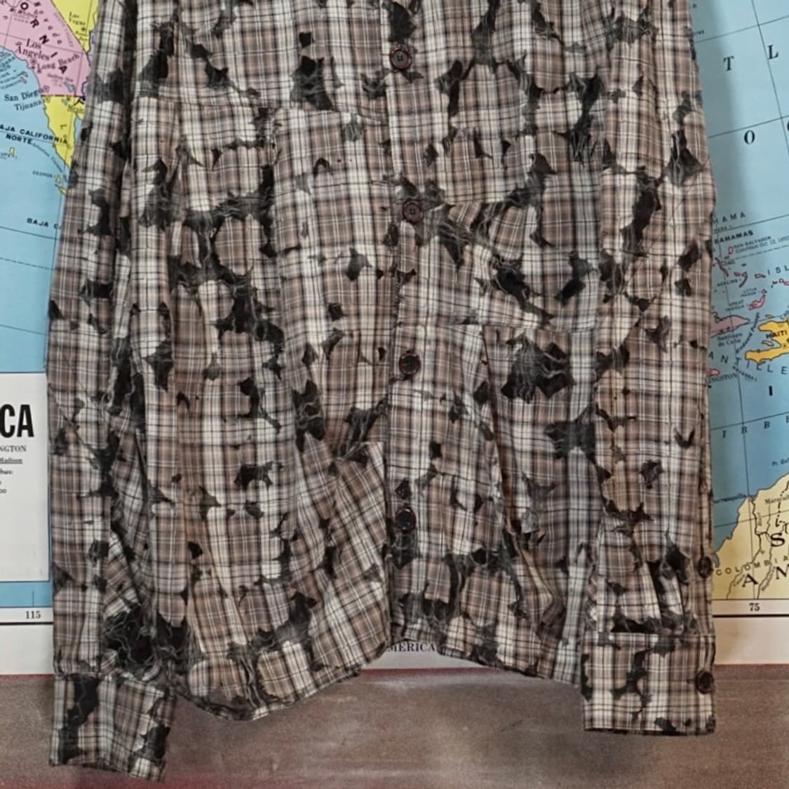 앤더슨벨 에밀 디스트로이드 체크셔츠 상품이미지4