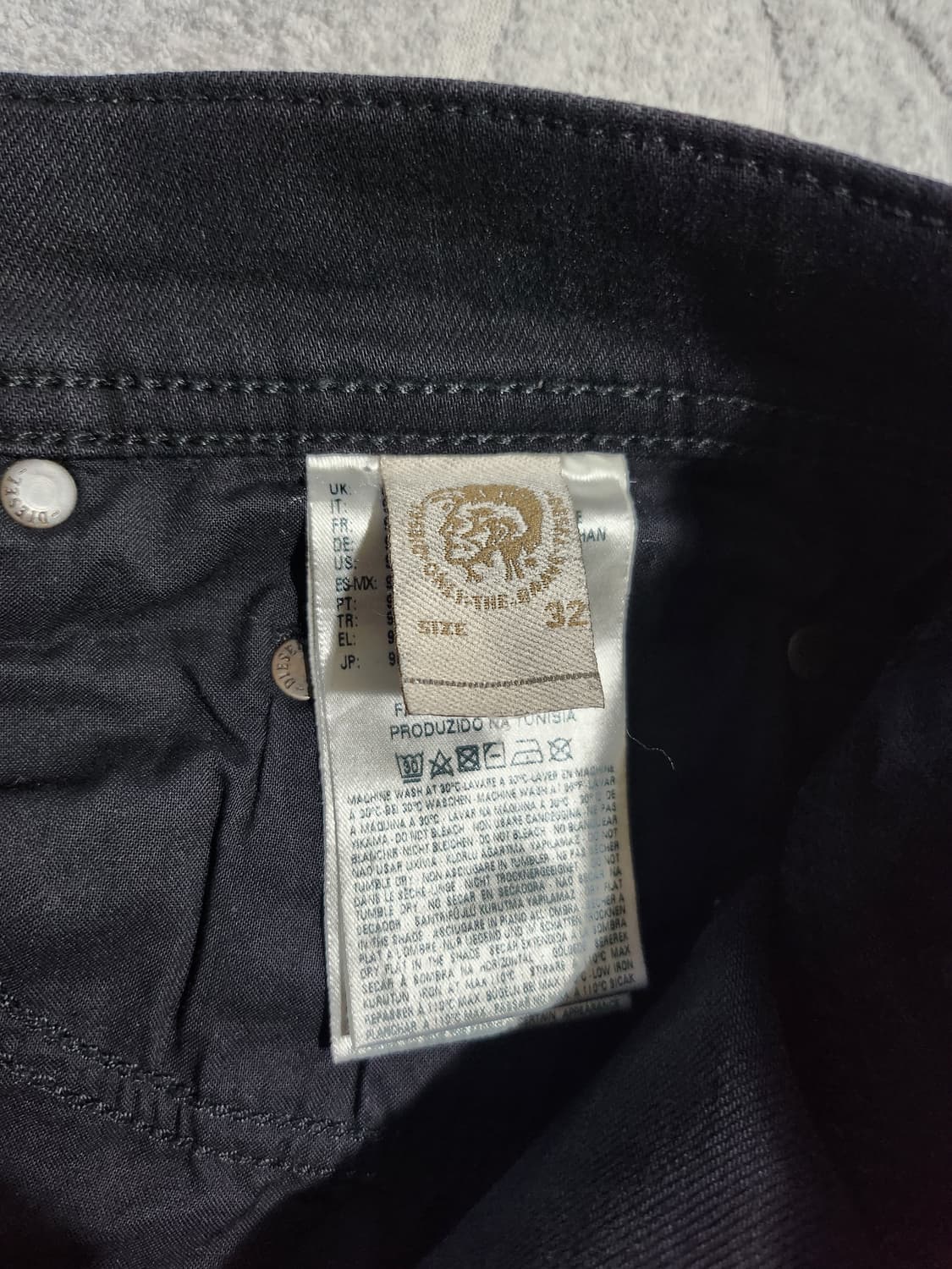 디젤 블랙진 슬림핏 데님 팬츠-32 상품이미지10