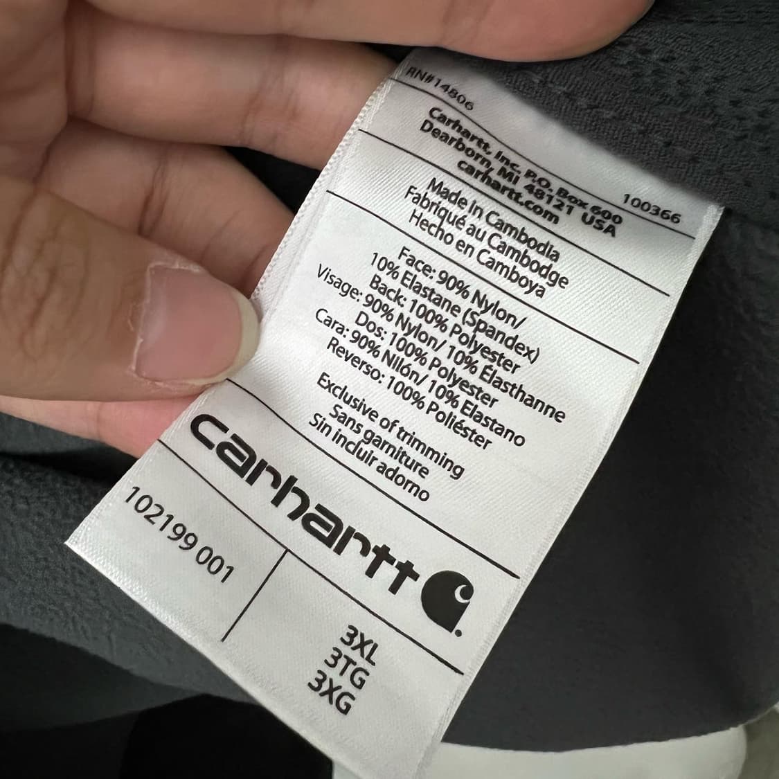 칼하트 블랙 폴리에스터 자켓 상품이미지7