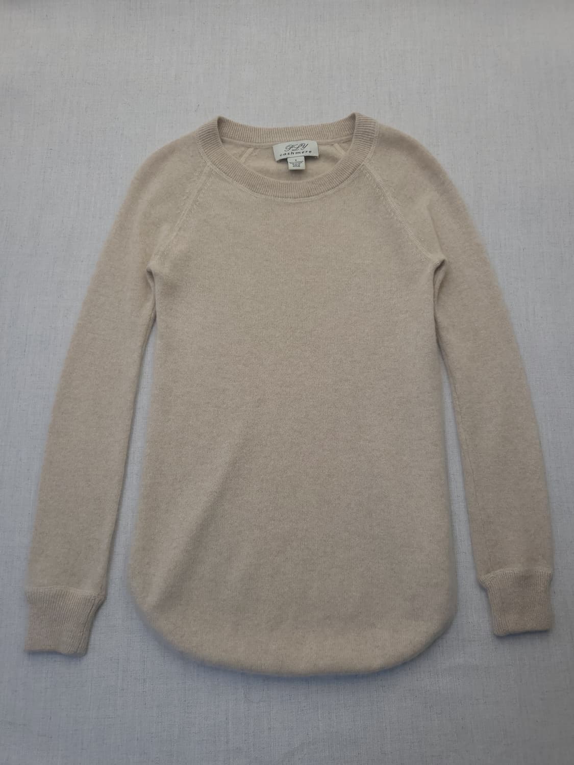 캐시미어 라운드넥 니트 베이지 s 상품이미지1