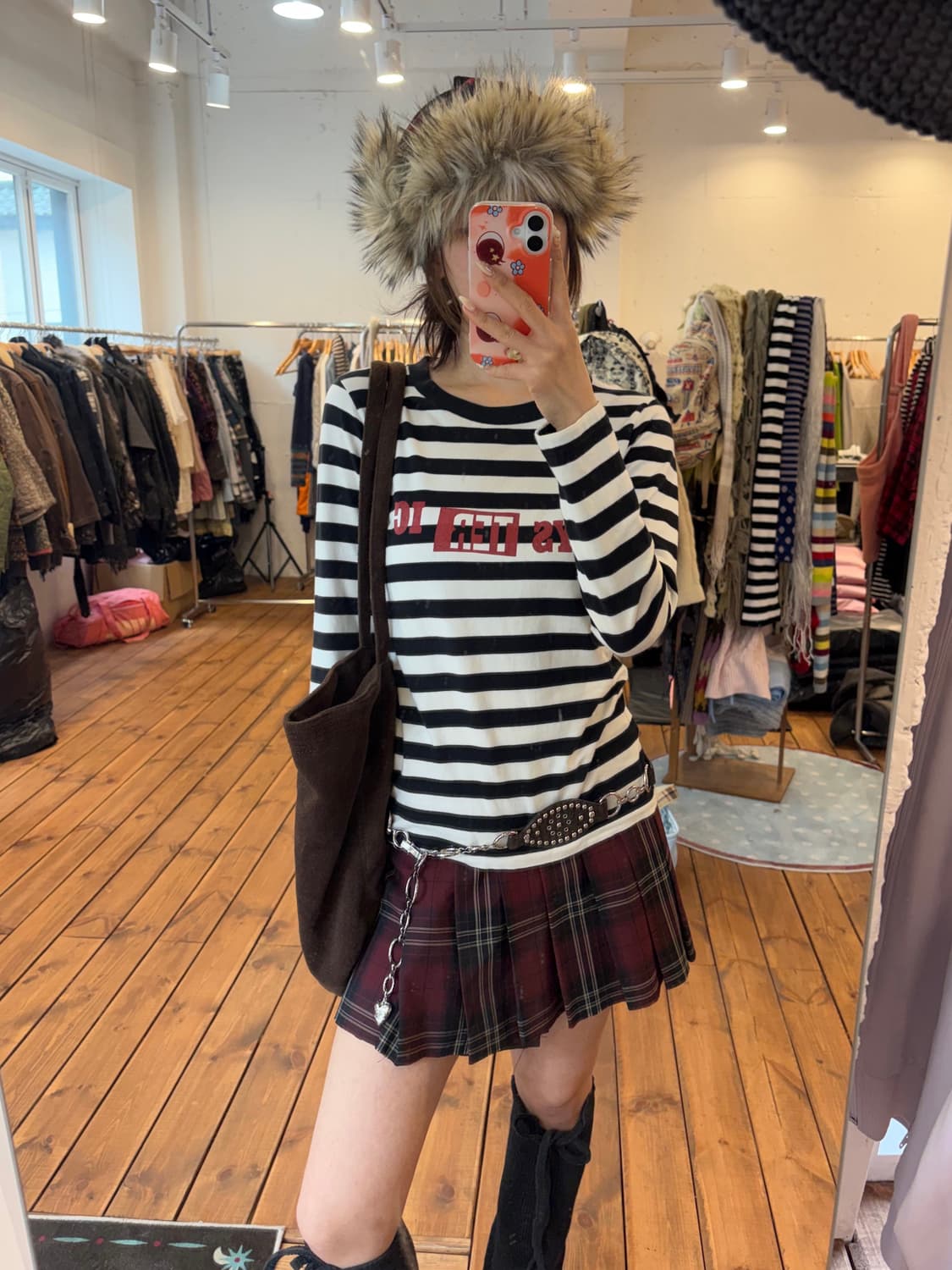 히스테릭글래머 단가라 롱슬리브 상품이미지1