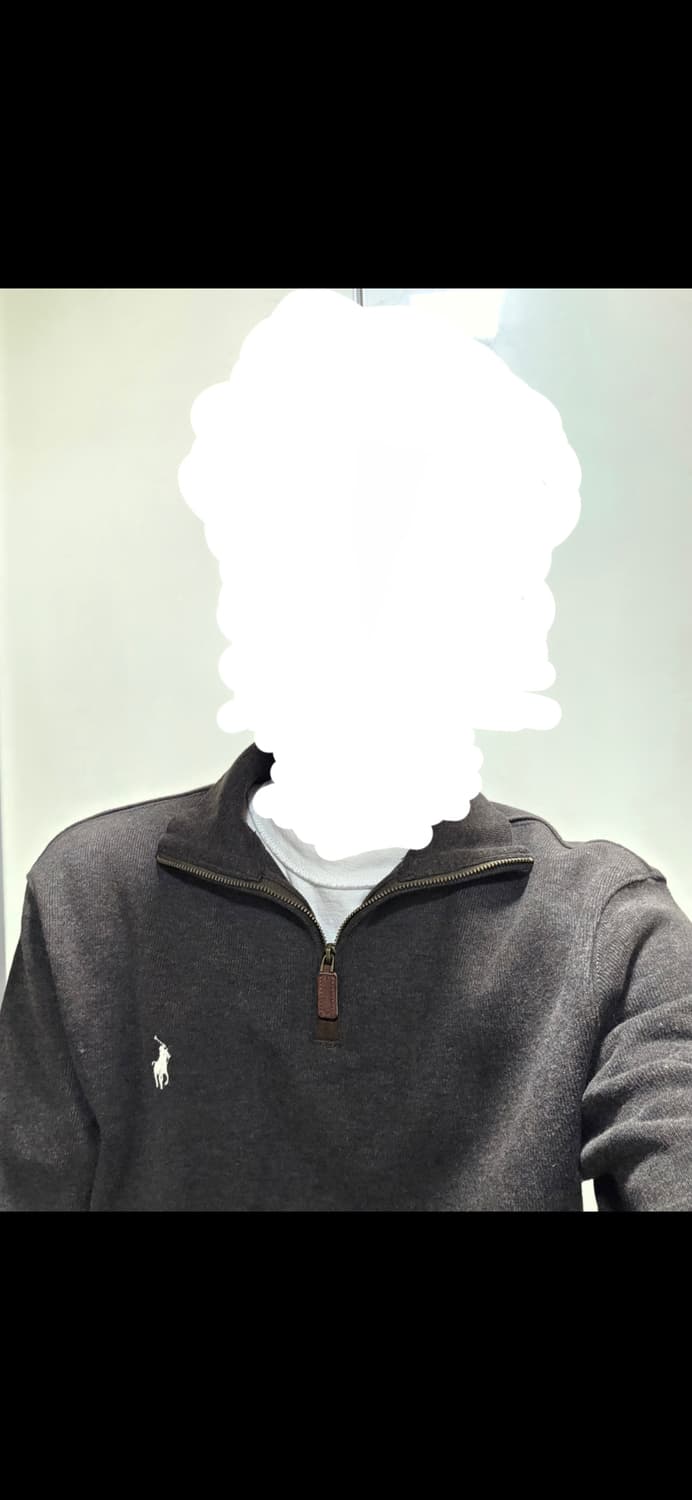 폴로 반집업 코튼 니트 브라운 색 상품이미지6