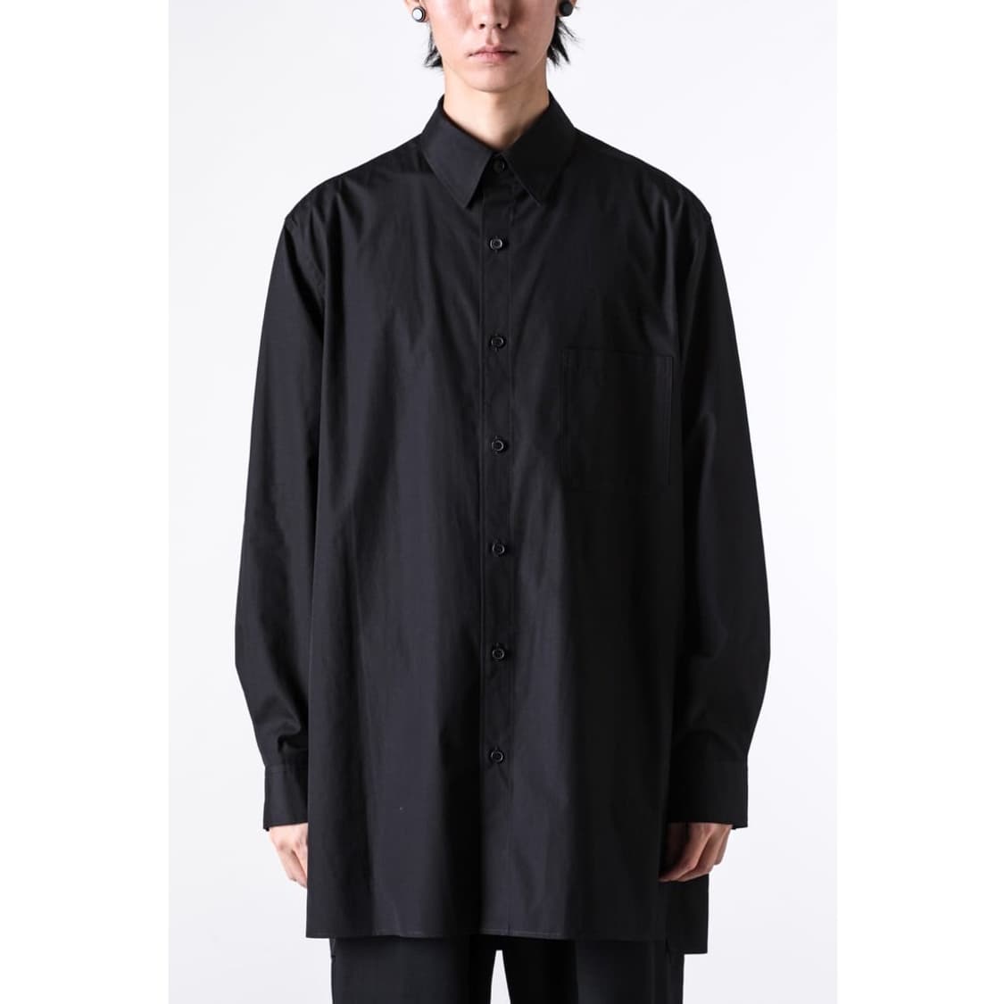 요지야마모토 뿌르옴므 코튼 브로드 스탠다드 빅 셔츠 상품이미지1