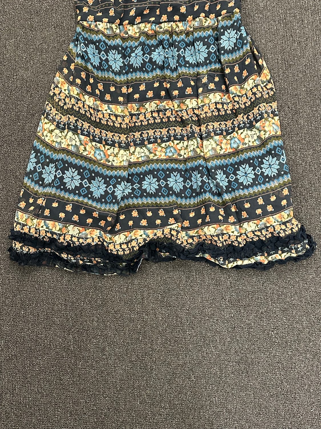 OS)Japanese vintage 플라워 패턴 뷔스티에 원피스 상품이미지2