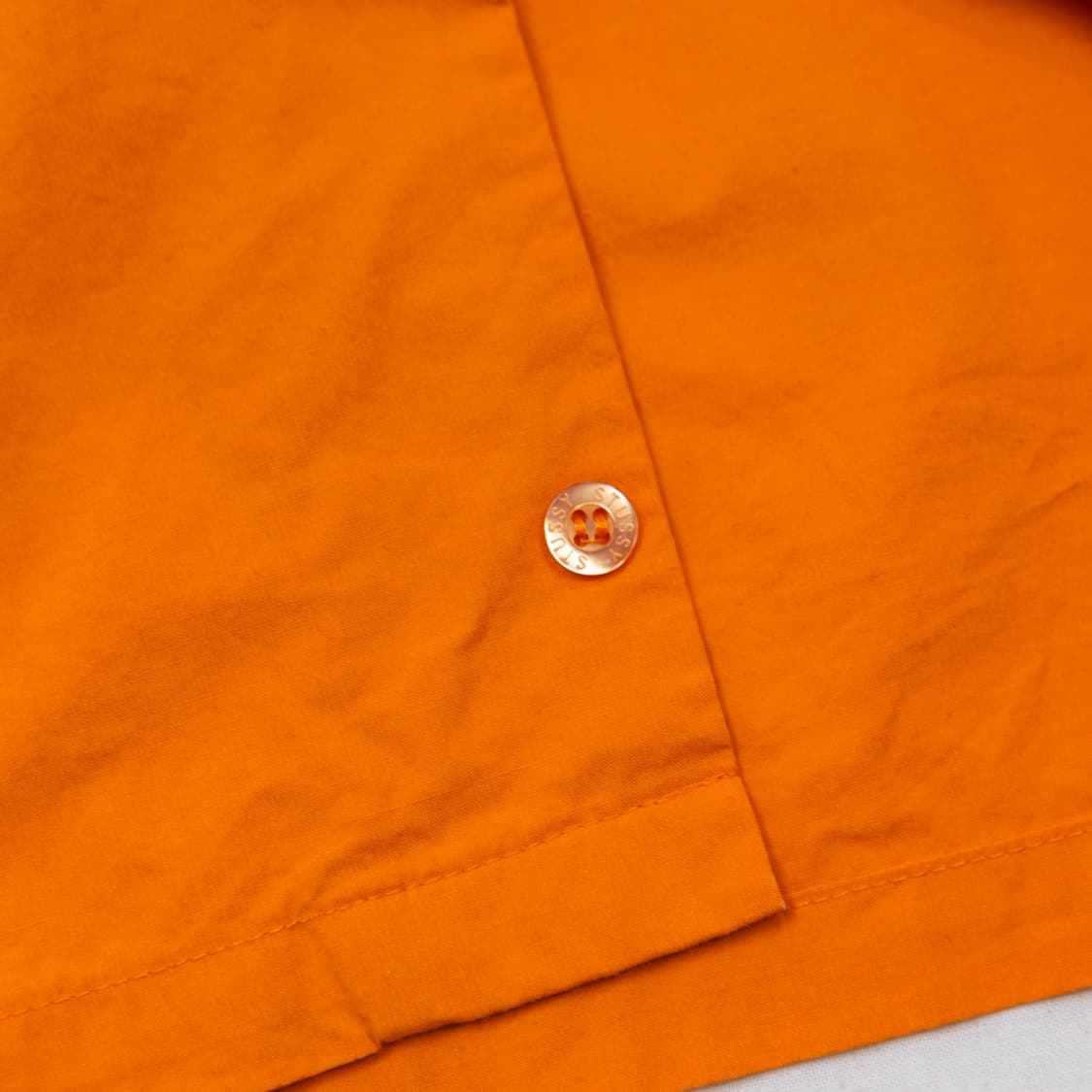 90s 스투시 오렌지 오픈 카라 셔츠 상품이미지5