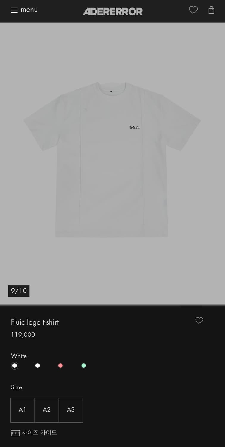 아더에러 Fluic logo t-shirt A2 상품이미지1