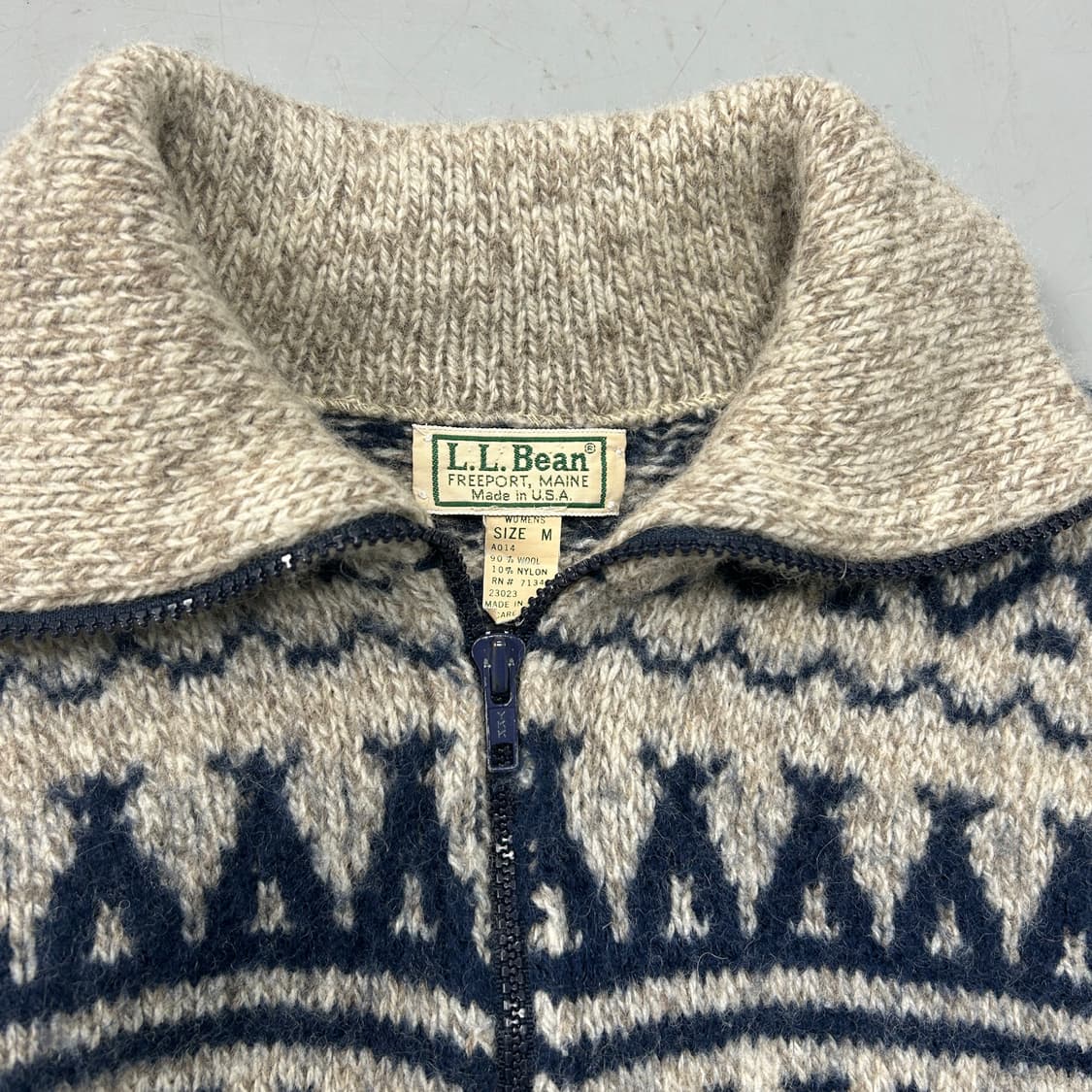 엘엘빈 오트밀 패턴 울 집업  상품이미지8