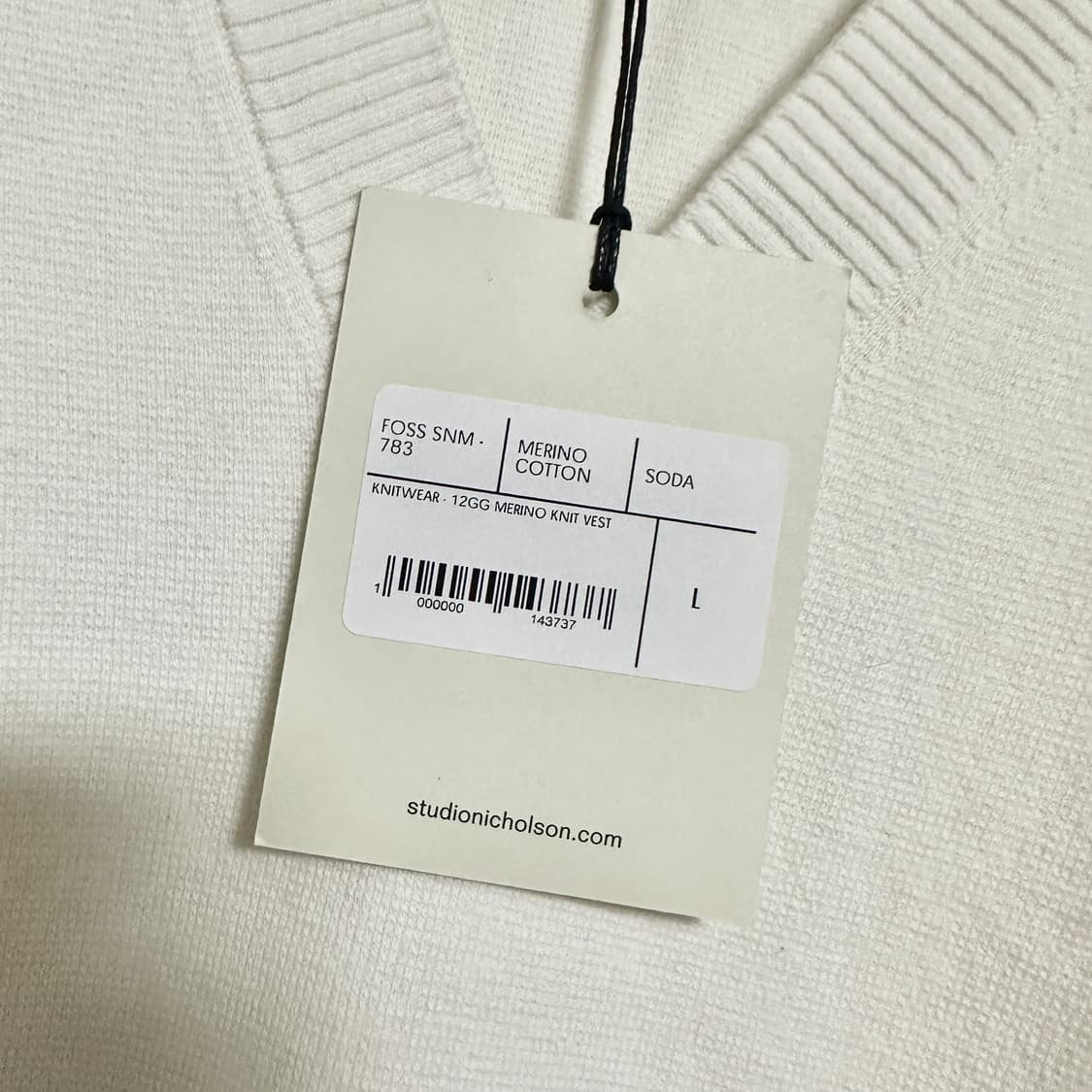 새상품 - 스튜디오니콜슨 니트 베스트 L 사이즈 상품이미지4