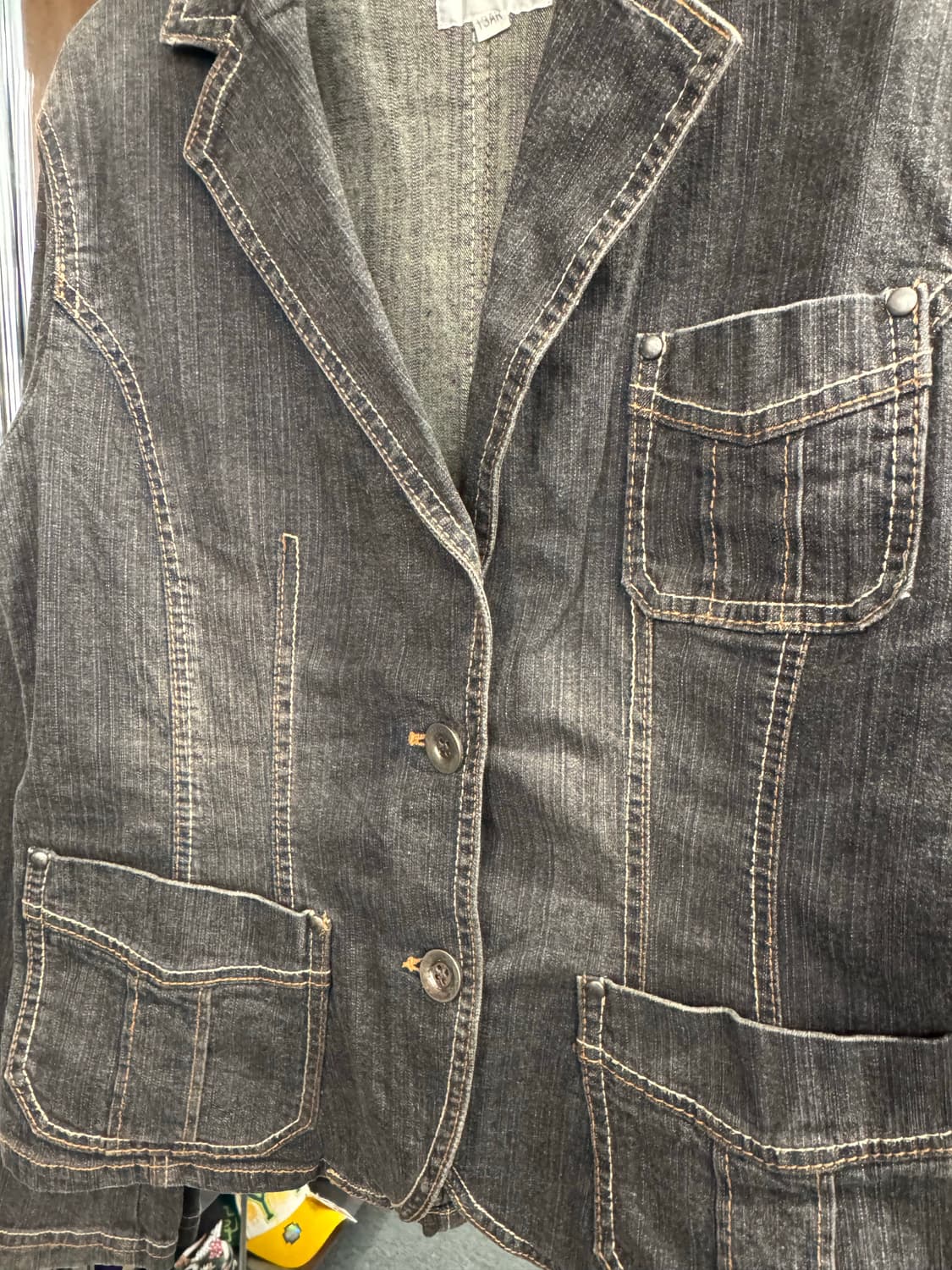 ALPHA CUBIC 빈티지 여성 흑청 블레이저 자켓 상품이미지2