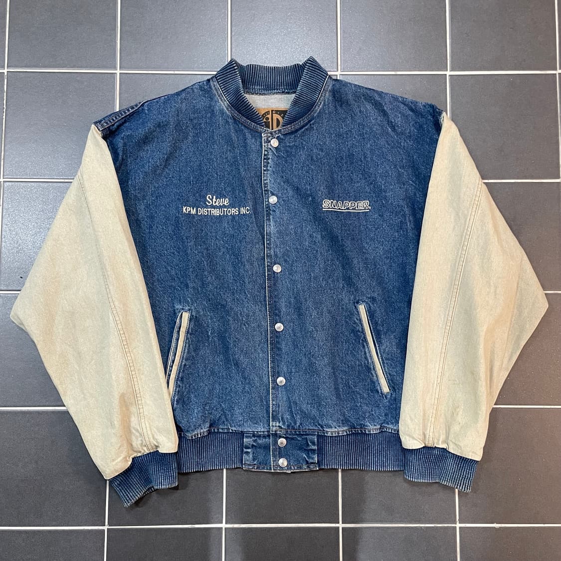 Vintage Denim Varsity jacket 상품이미지3
