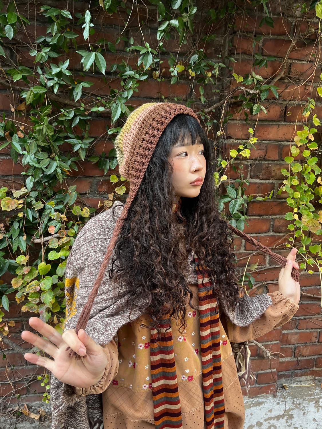 일본무드 니트 비니 상품이미지1