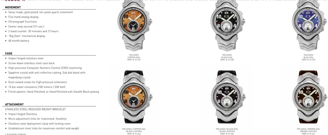 Oakley Judge 2 Cooper Orange Metal watch 상품이미지3