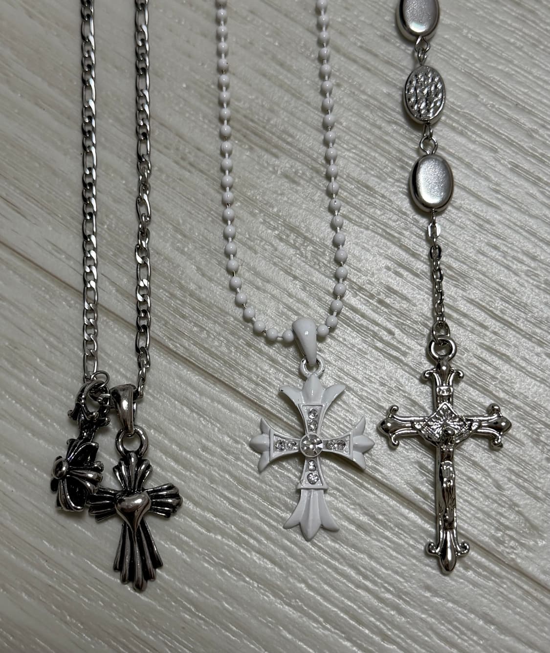 빈티지 크롬깔 뱀 판다 동물 네잎클로버 십자가 큐빅 목걸이 상품이미지2