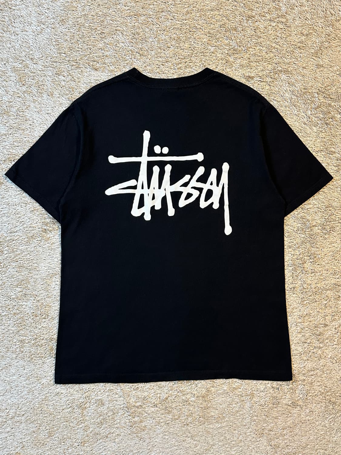 스투시 STUSSY 베이직 로고 반팔 티셔츠 블랙 상품이미지1