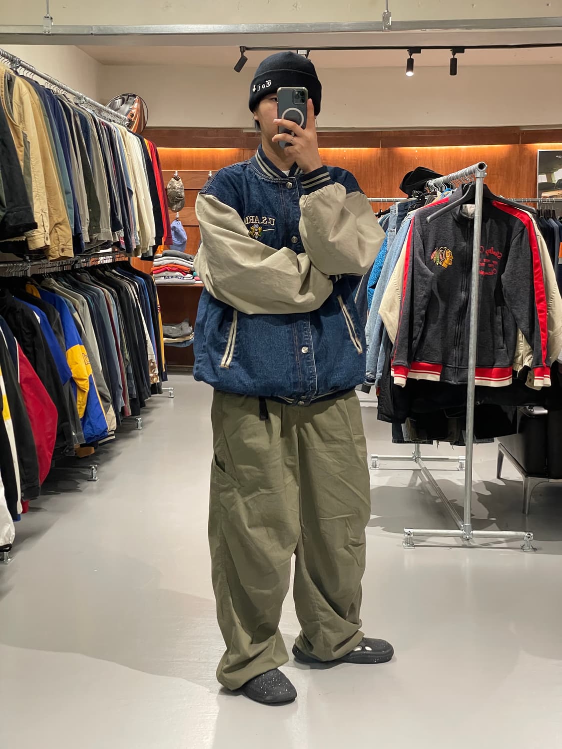 90s 데님 베이스볼 자켓 상품이미지2