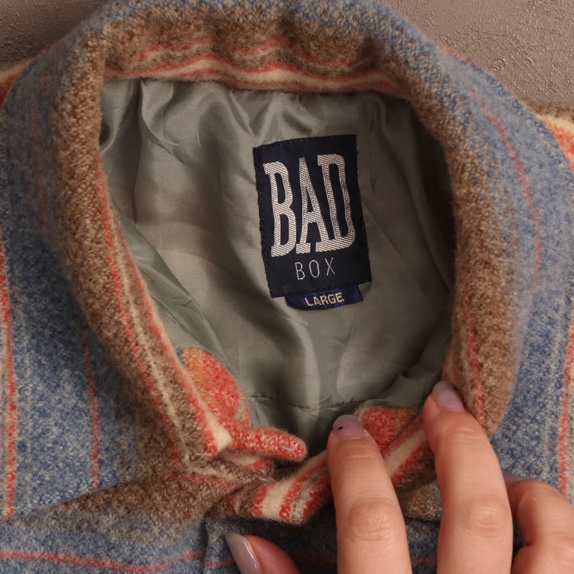 90's 배드보이 에스닉 울 하프코트 A1413 상품이미지3