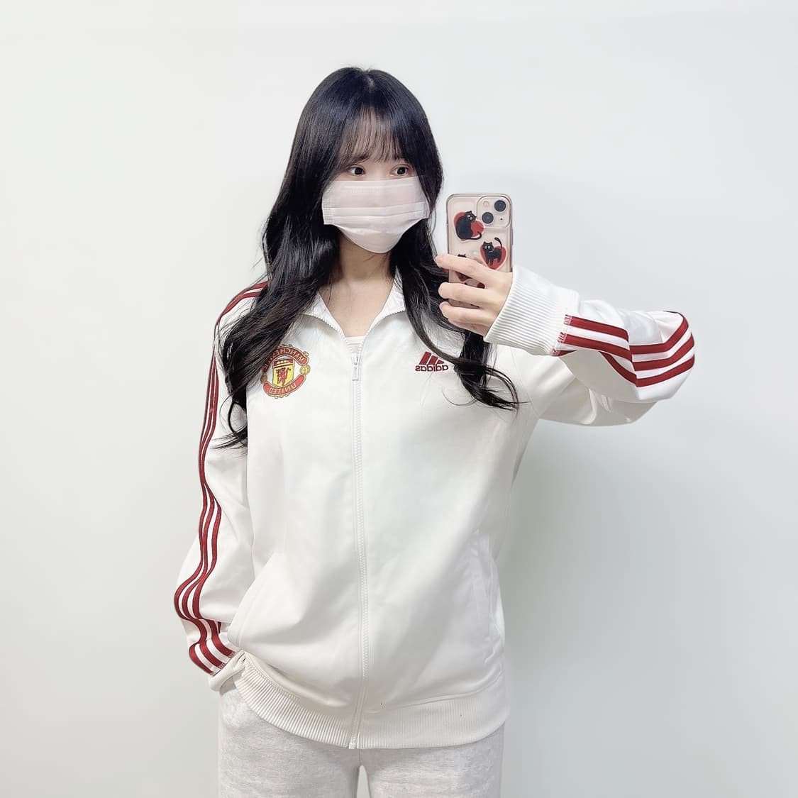 아디다스 맨체스터유나이티드 트랙탑 져지 화이트 레드 상품이미지1