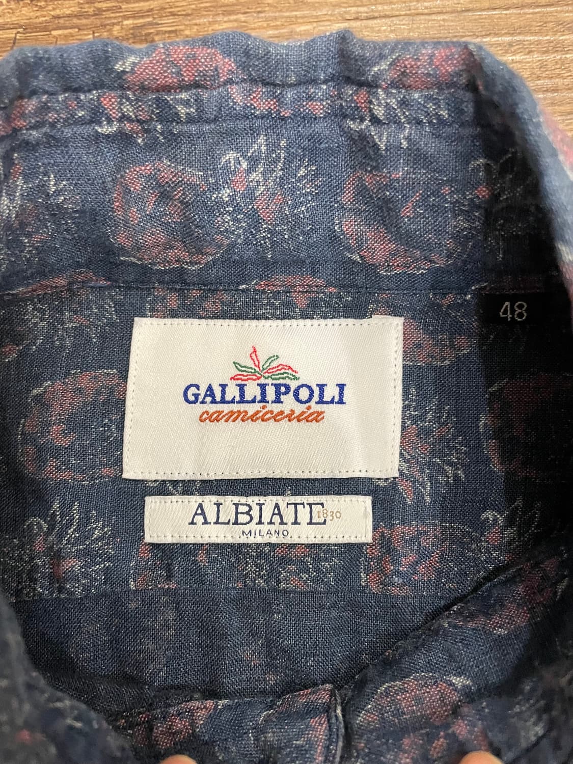 GALLIPOLI 이태리 패브릭 패턴 셔츠 48 상품이미지7