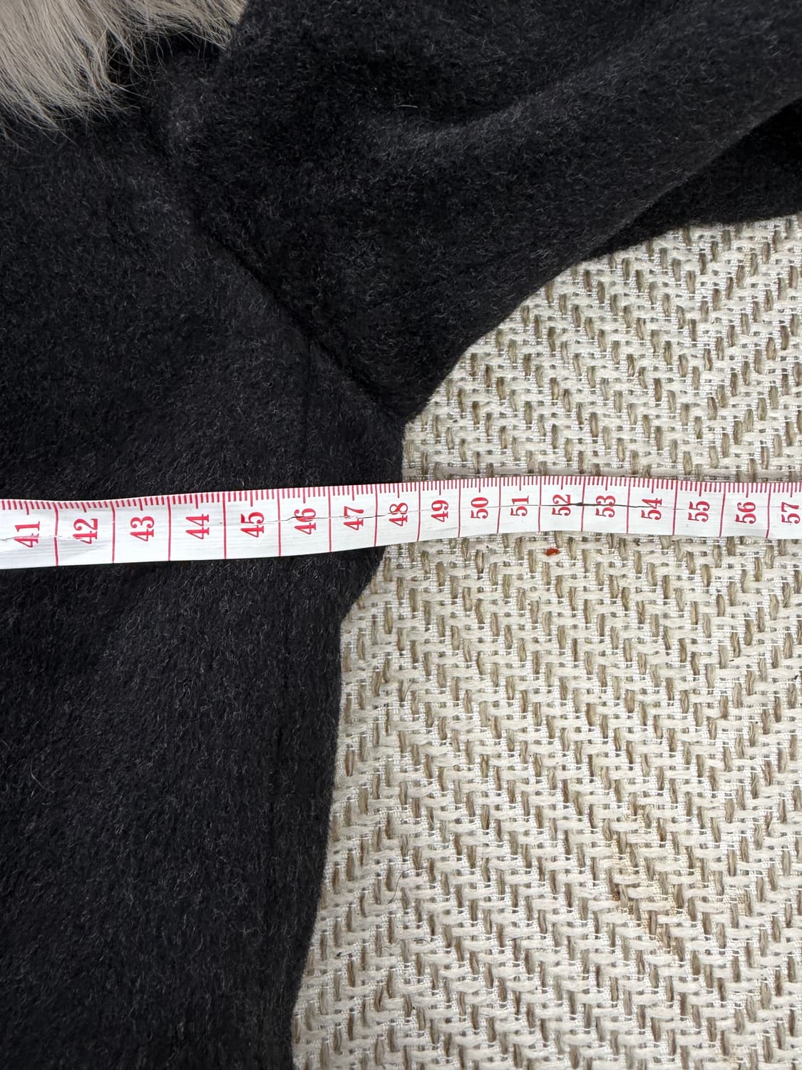 정품) maje 마쥬 블랙 퍼 카라 숏코트 36 상품이미지8