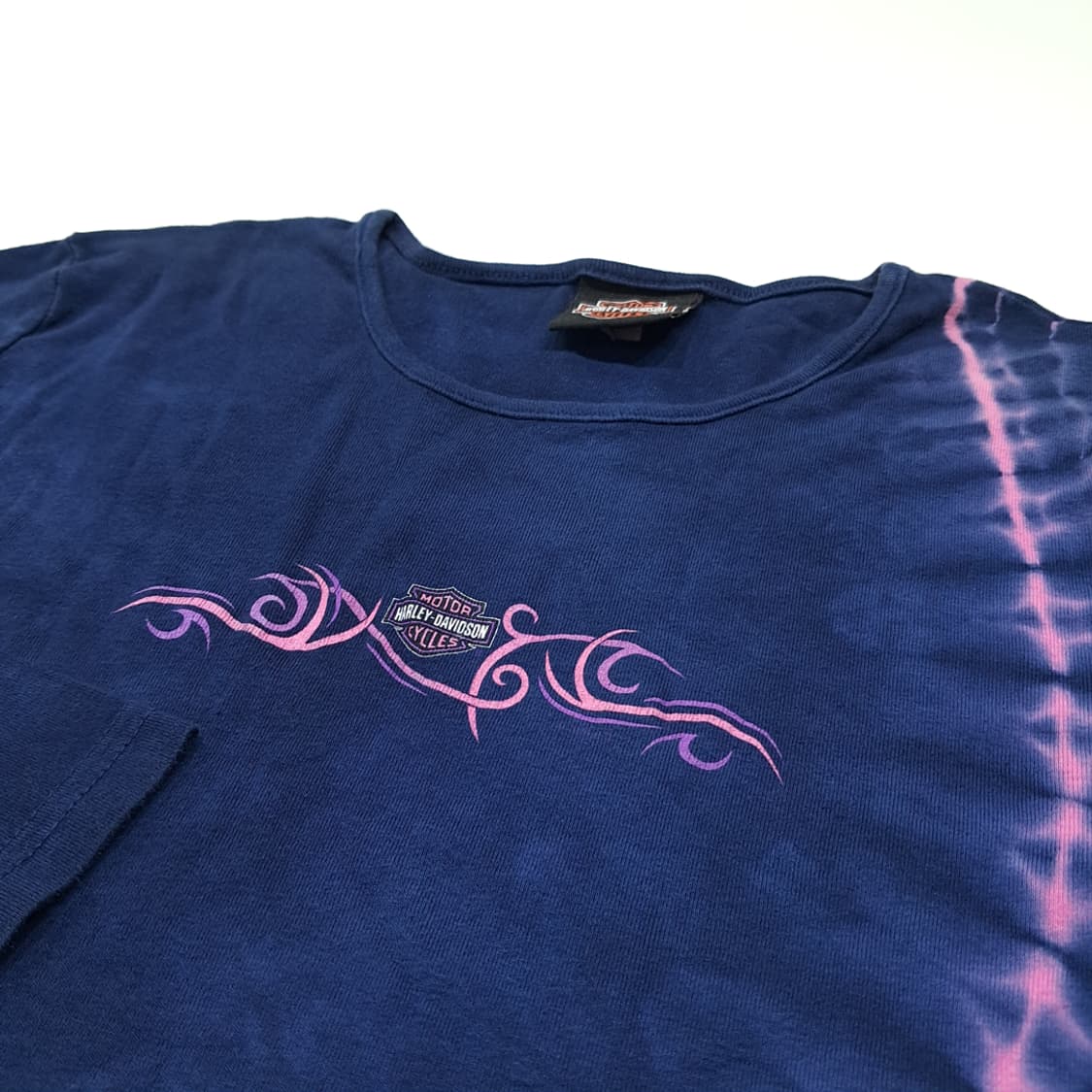 CL569 M 할리데이비슨 00s 미국판 타이다이 긴팔 티셔츠 상품이미지5