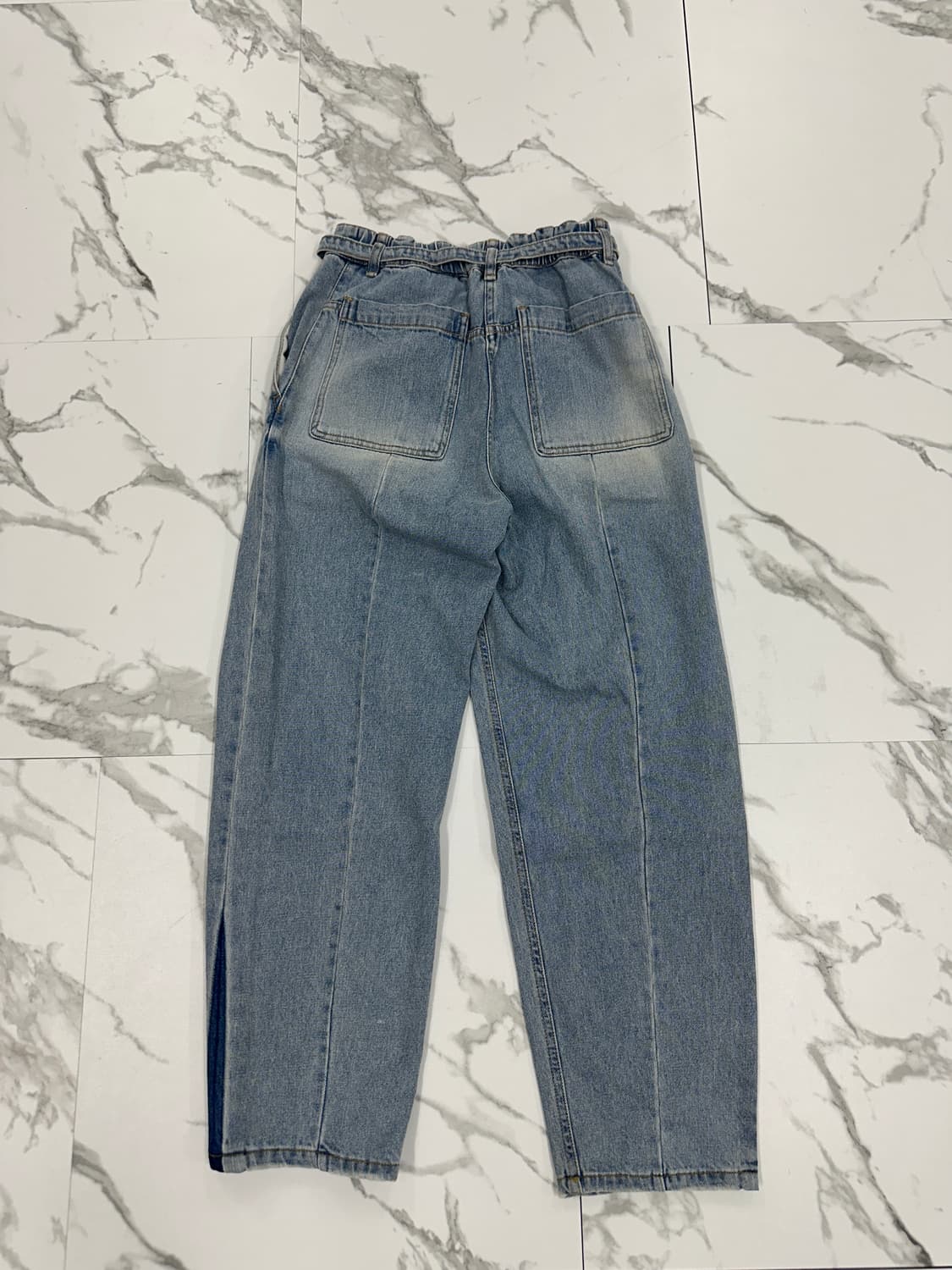 시스템 벨티드 데님 팬츠 상품이미지2