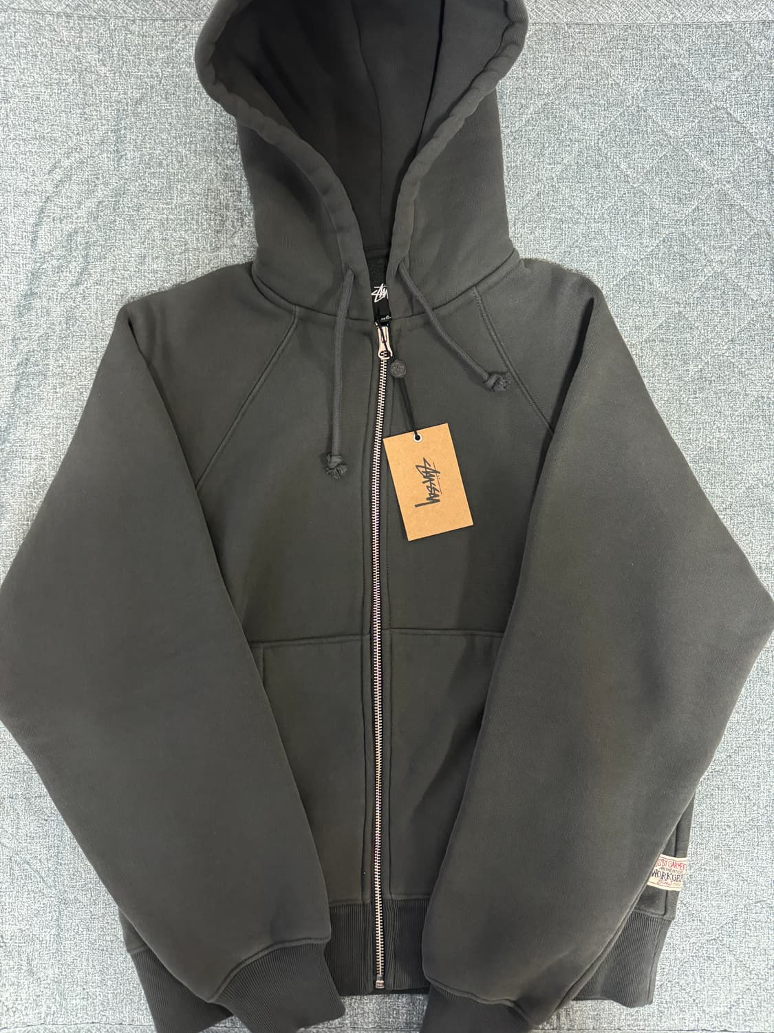 (S)스투시 릴렉스드 후드집업 블랙 상품이미지1