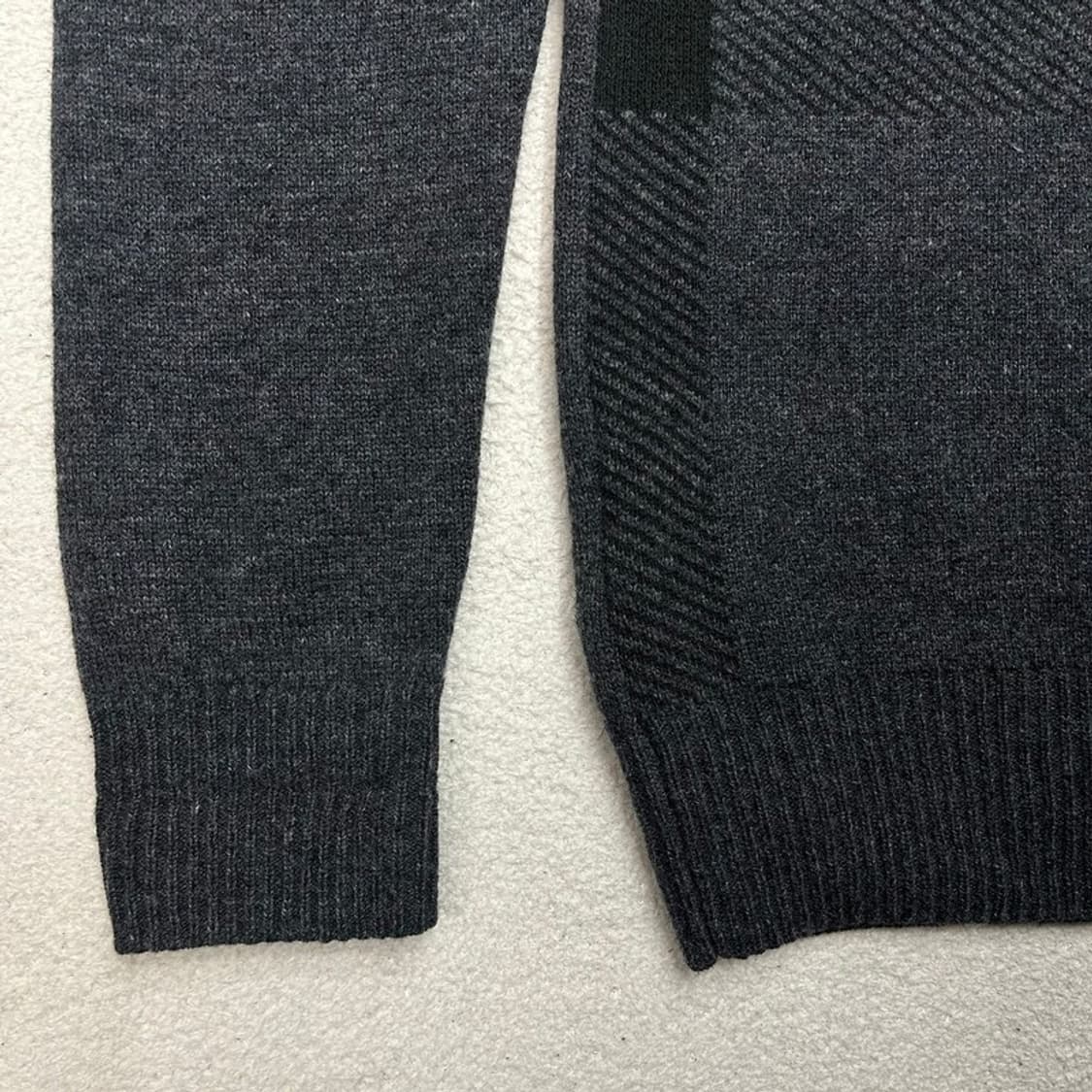 프레드페리 남성 체크 니트 차콜 M 상품이미지3