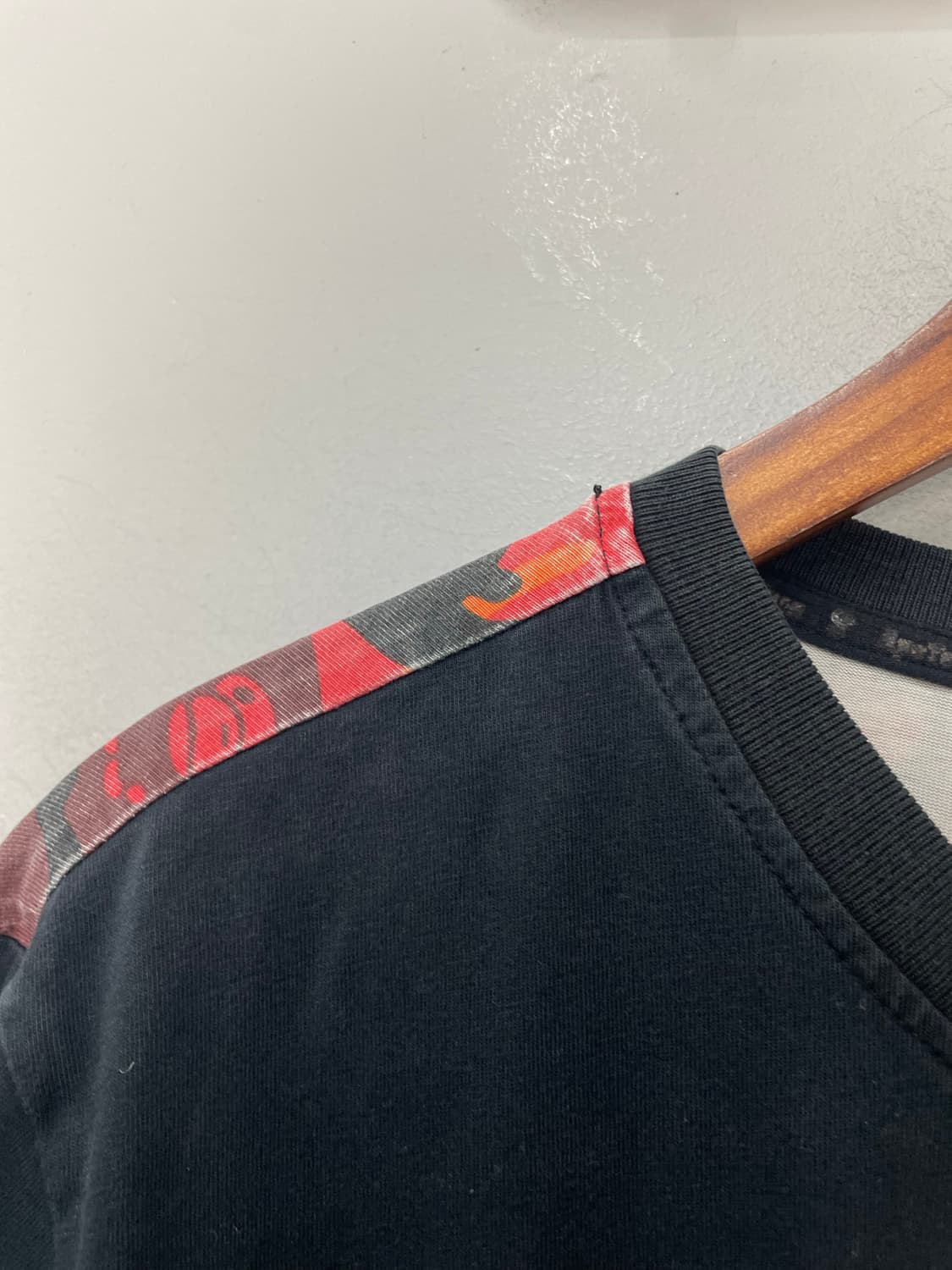 베이프 카모 프린팅 블랙 반팔 H2423 상품이미지7