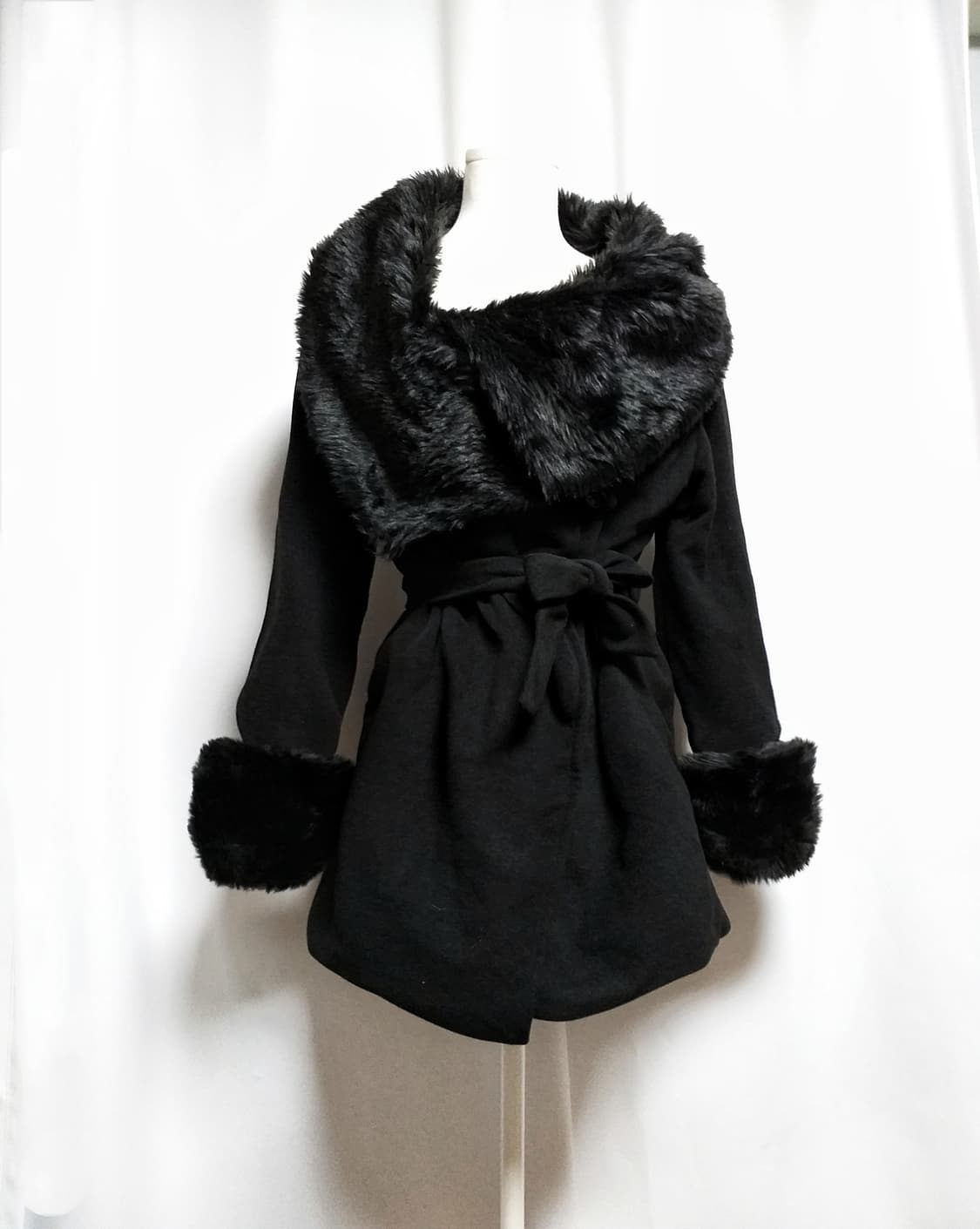 빈티지 퍼 코트 공겜여주 긱시크 그런지페어리 로리타 고스펑크 y2k자켓 상품이미지1