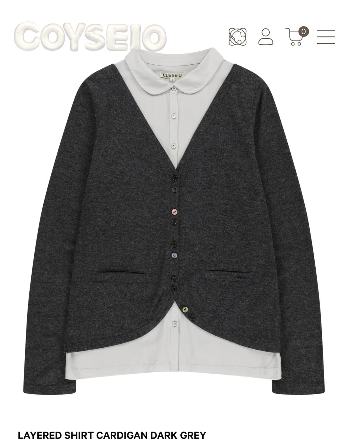 코이세이오 셔츠 가디건  상품이미지1