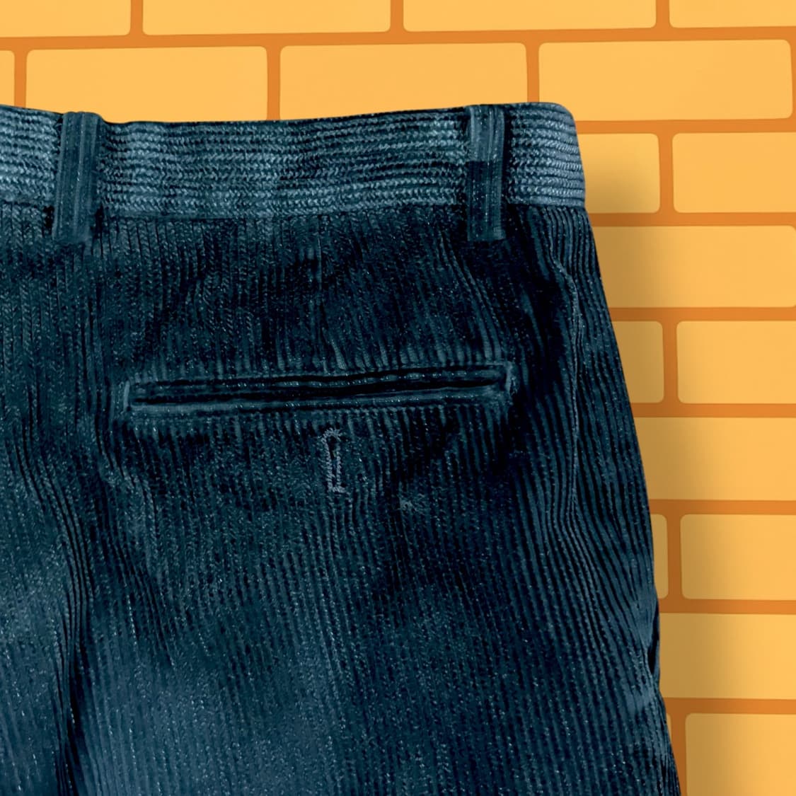 입생로랑 블랙 코듀로이 투턱 팬츠 (31.5) 상품이미지7