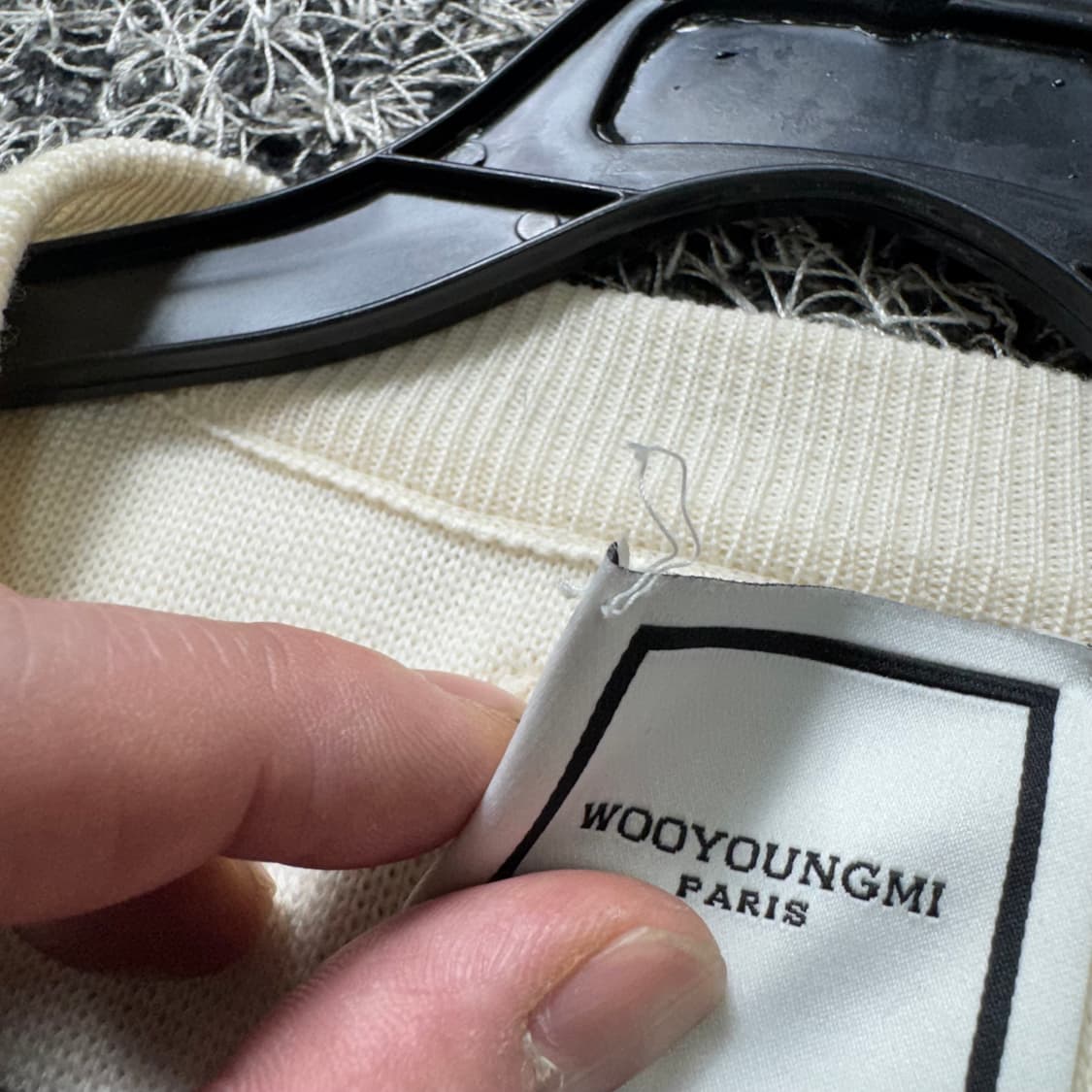 우영미 스퀘어 레더 텍션지 가디건 (50) 상품이미지6