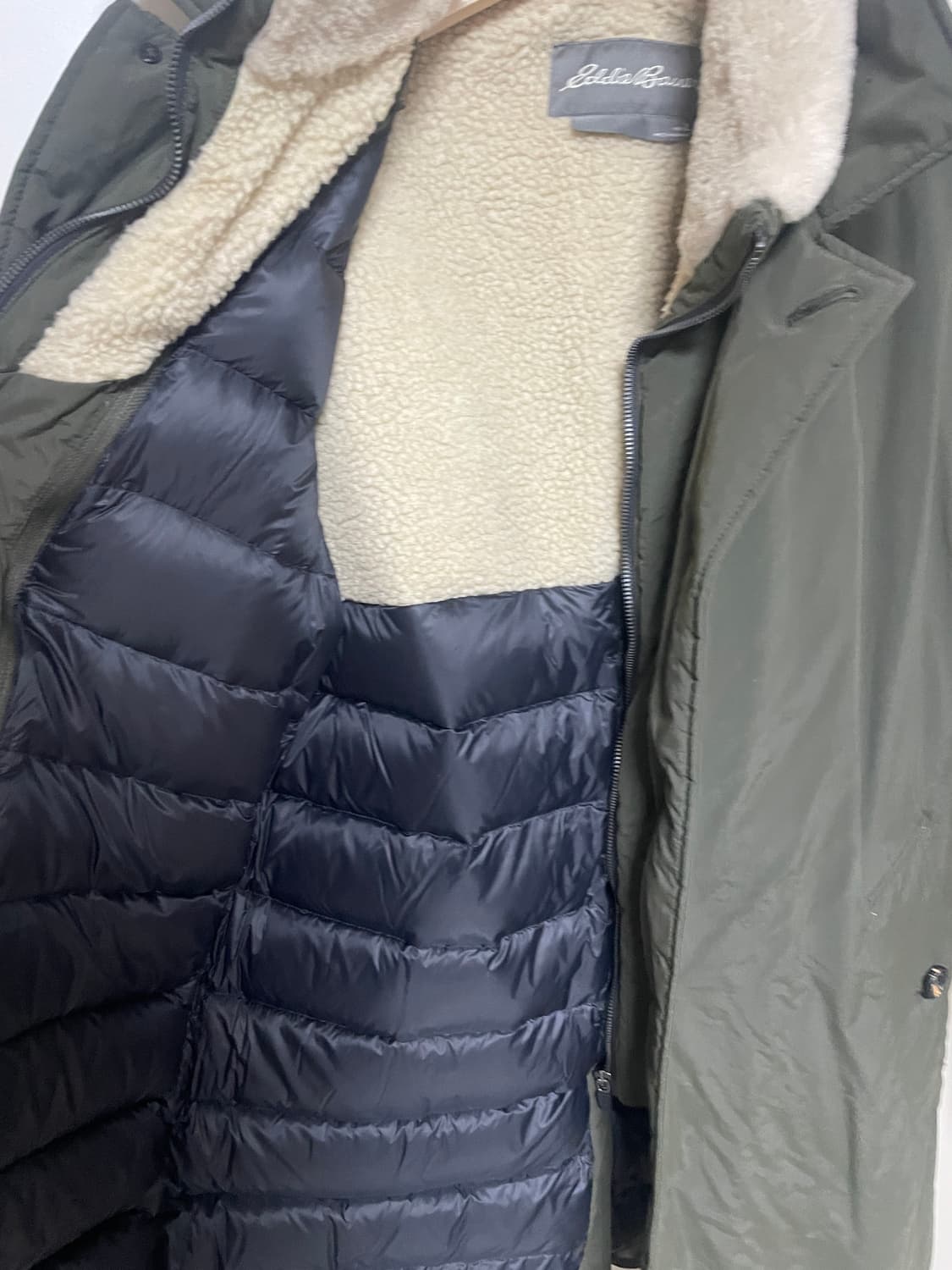 에디바우어 남성 구스다운 패딩 코트 L 상품이미지5