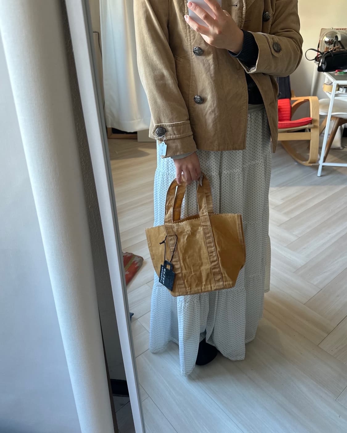 [SHIMOYAMA] waxed cotton reusable bag 상품이미지1