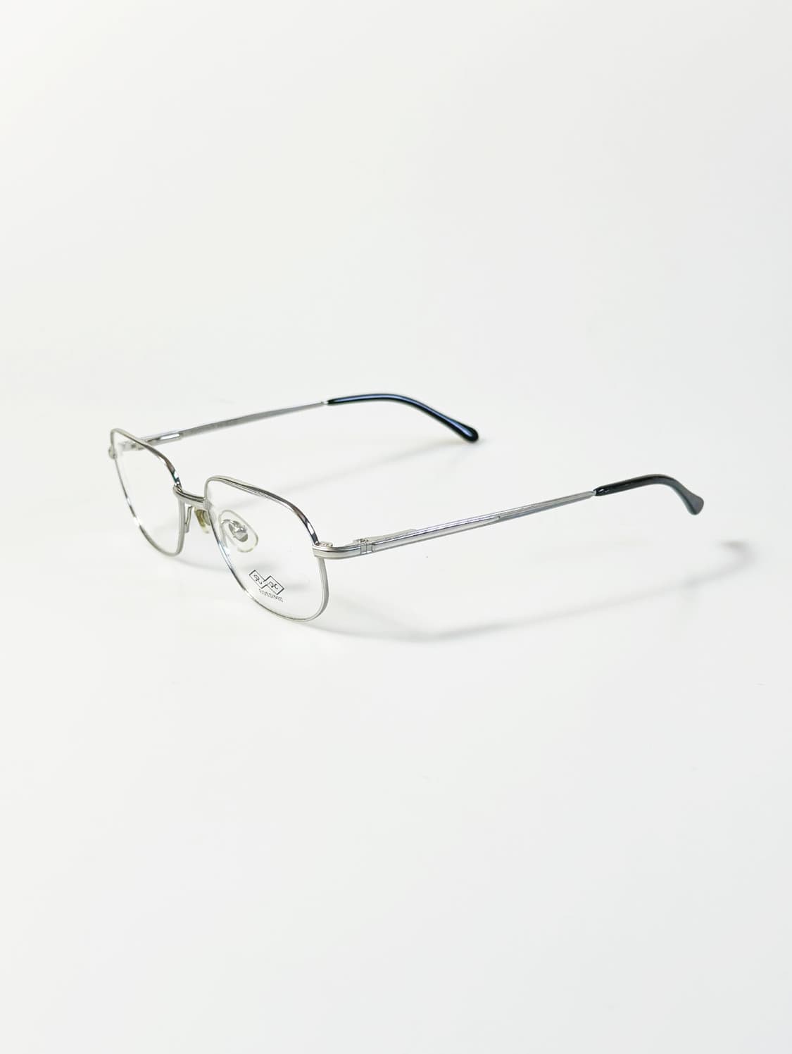 90s ROSSINIS 실버 메탈 슬림 스퀘어 빈티지 안경 상품이미지3