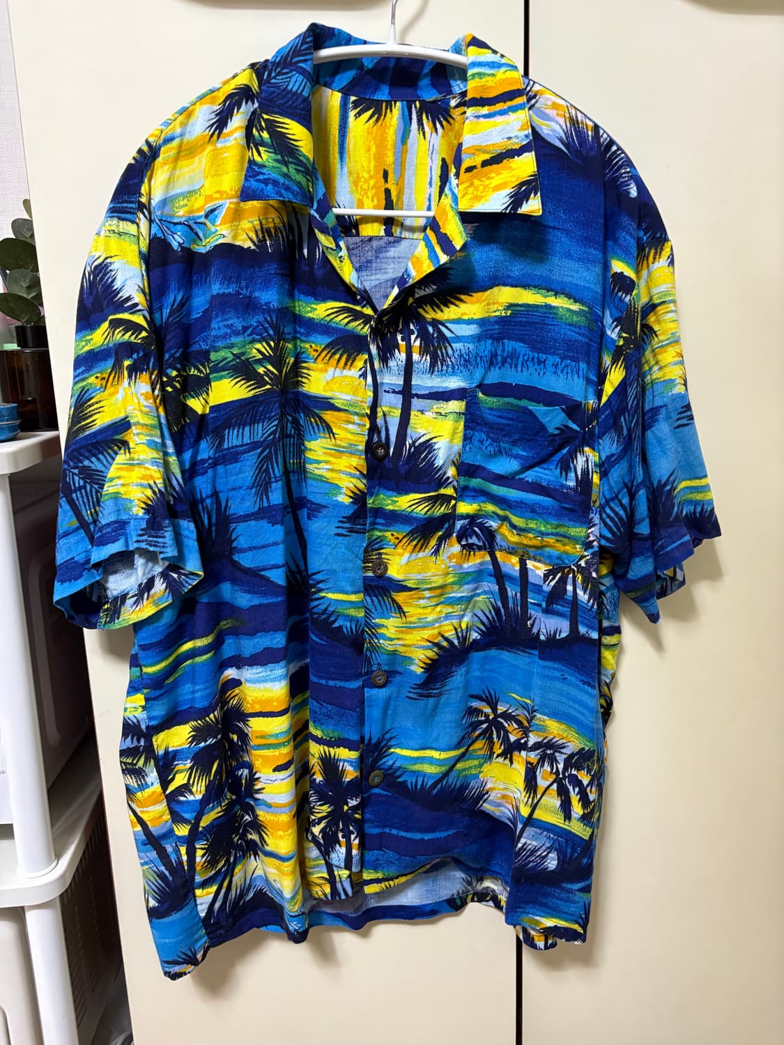 빈티지 블루 하와이안 셔츠(L~XL) 상품이미지1