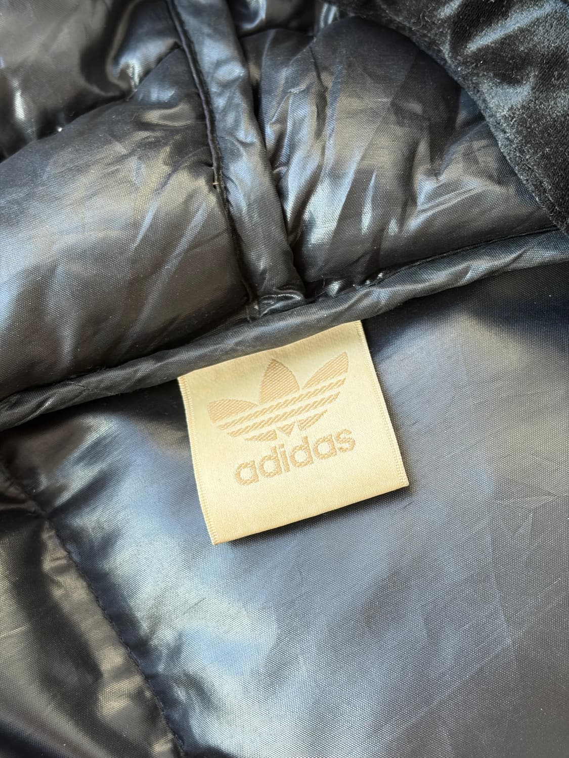 90‘s 아디다스 벨벳 오리털 패딩  상품이미지8