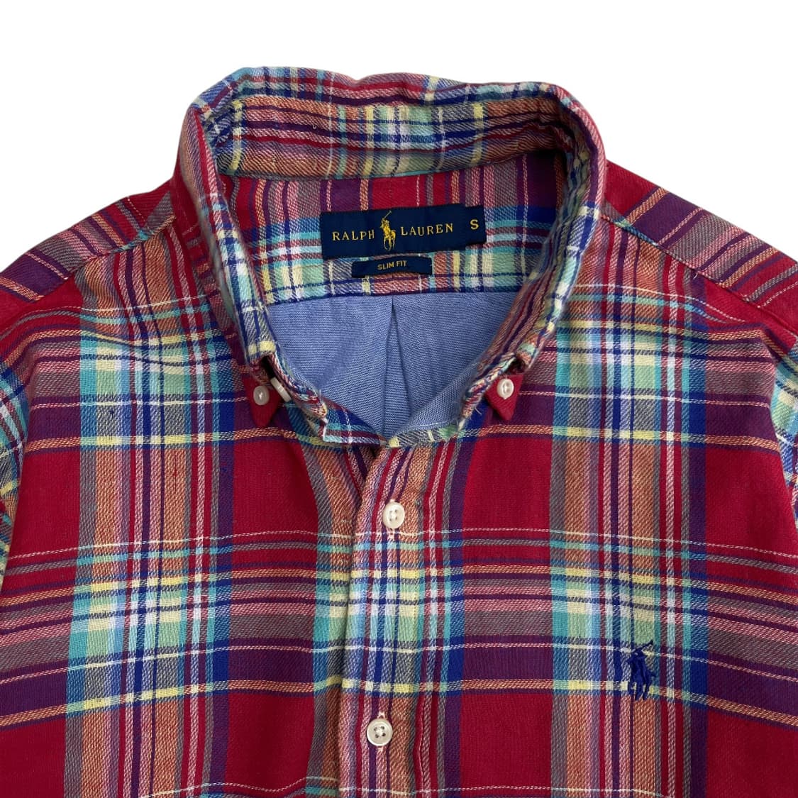 폴로 랄프로렌 퍼플포니 타탄체크 셔츠 S 상품이미지5