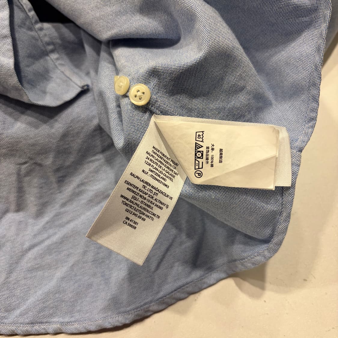[L] 폴로 랄프로렌 클래식핏 신형큐알 셔츠 블루 C929 상품이미지8